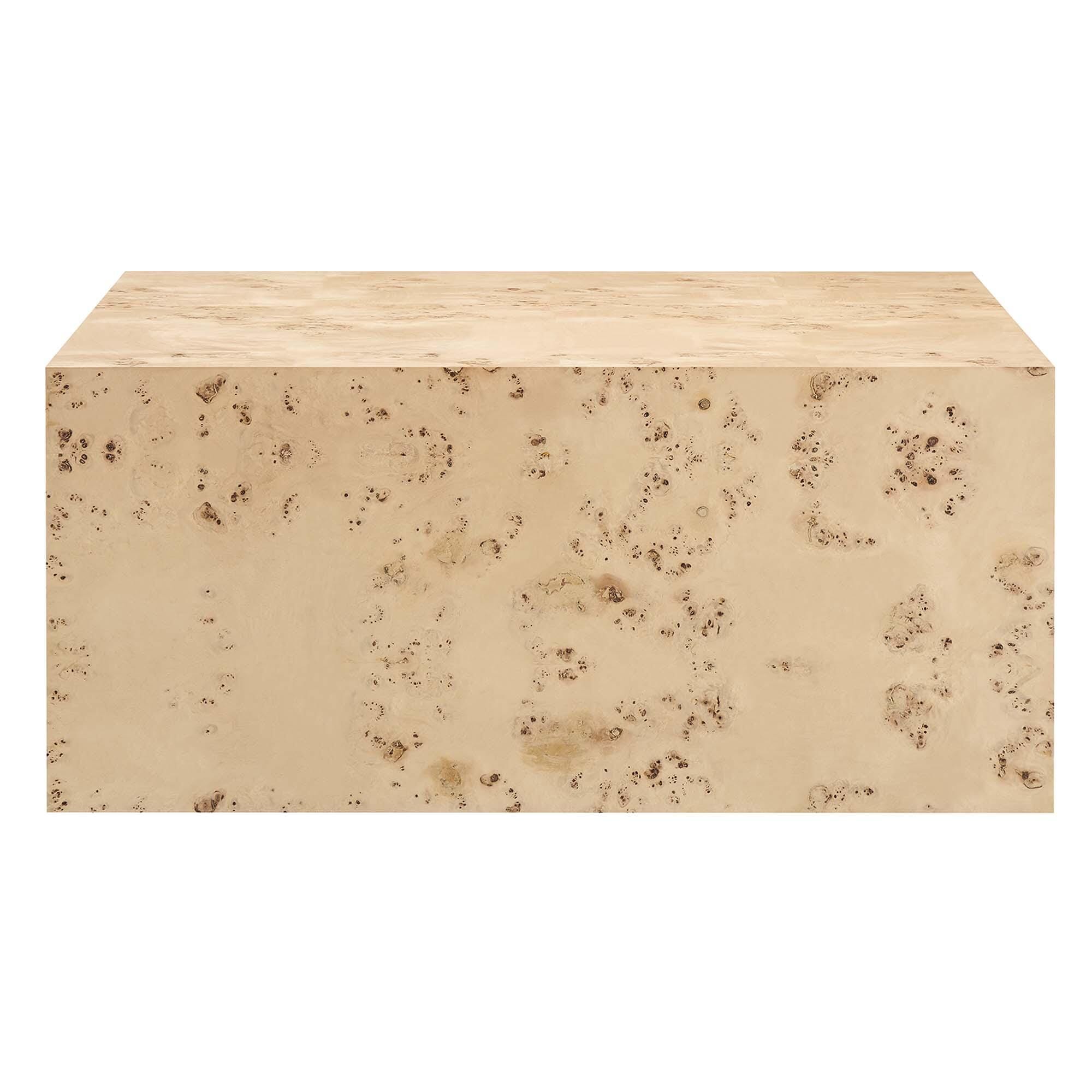Modway Cosmos Square Coffee Table, Natural, large