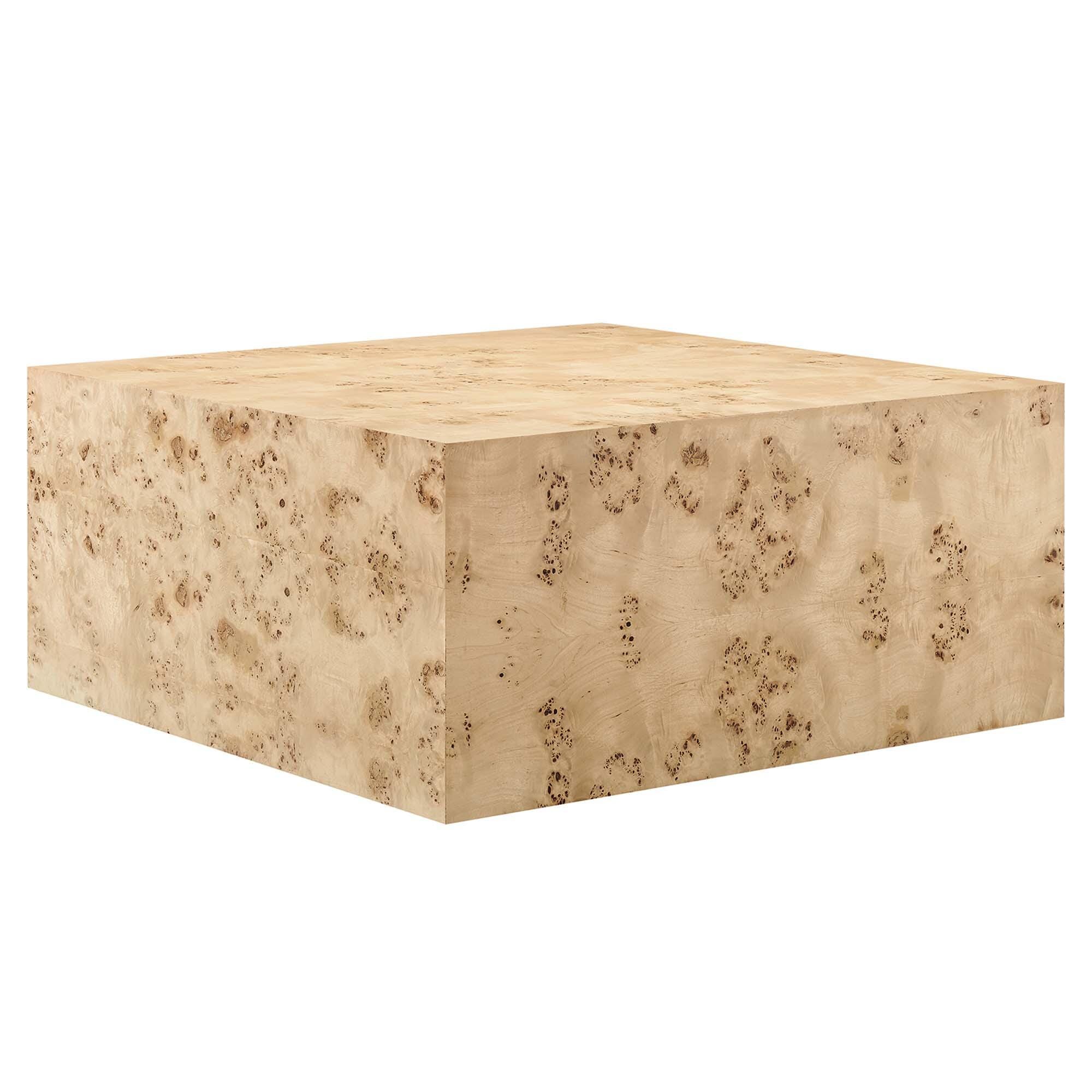 Modway Cosmos Square Coffee Table, Natural, large