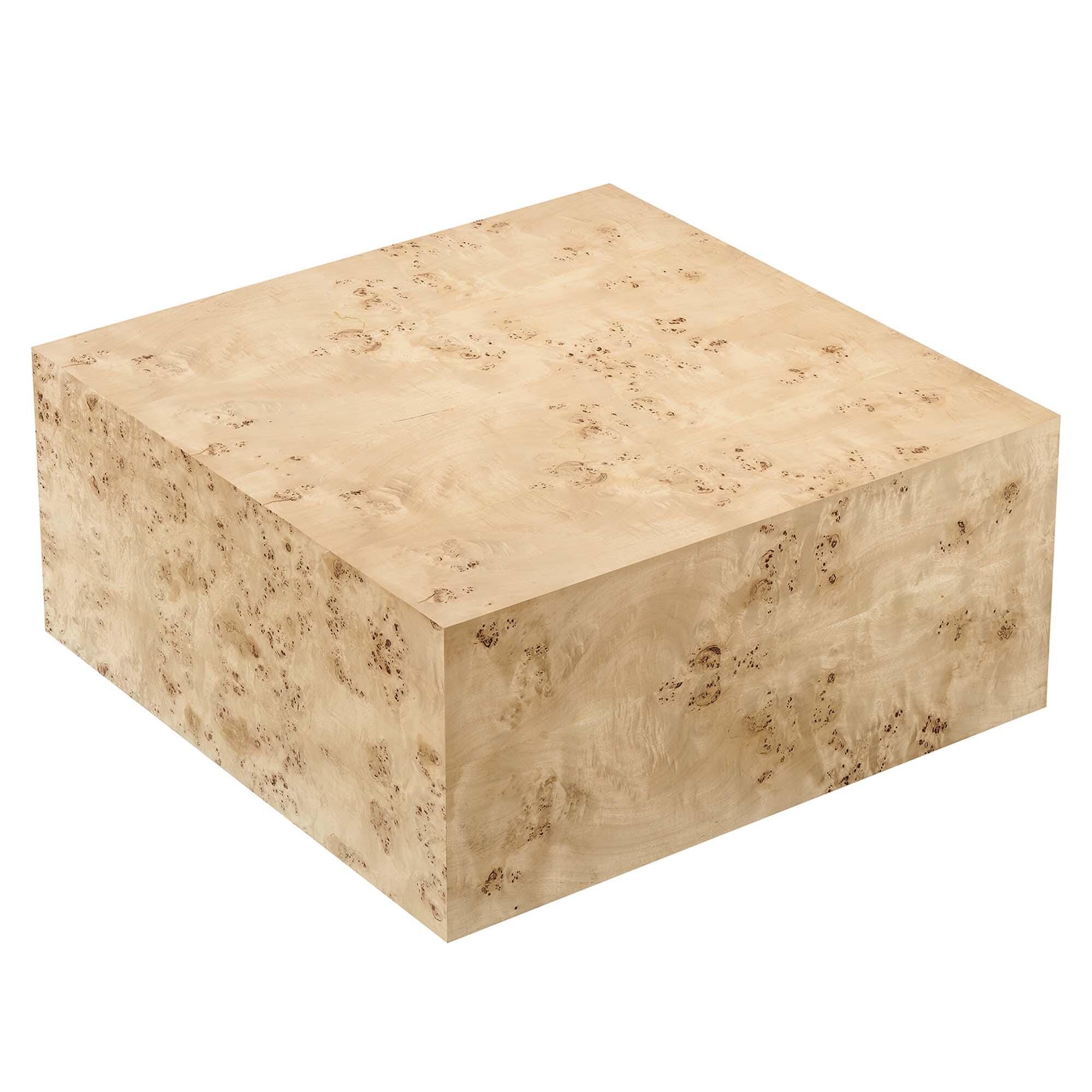 Modway Cosmos Square Coffee Table, Natural, large