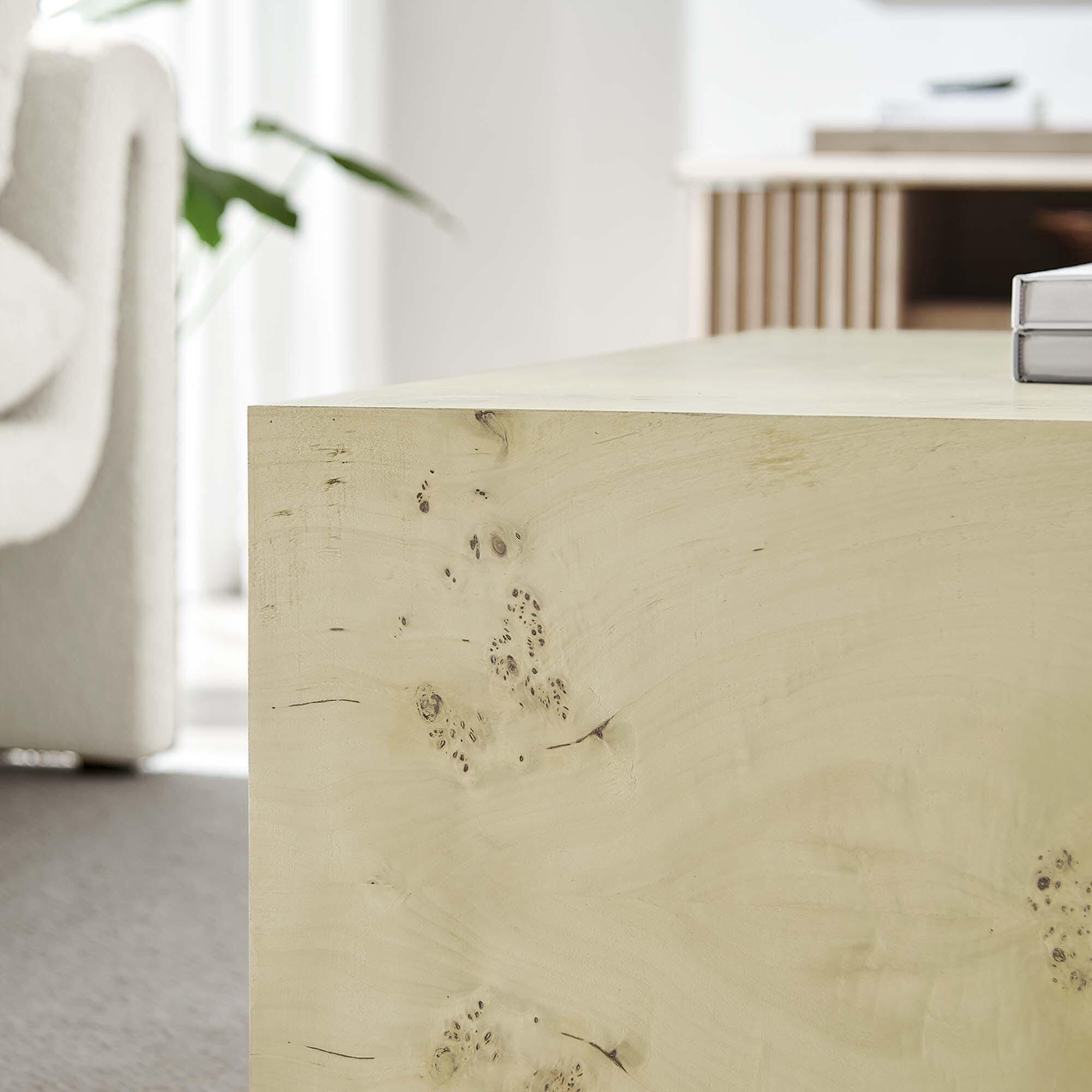 Modway Cosmos Square Coffee Table, Ivory, large