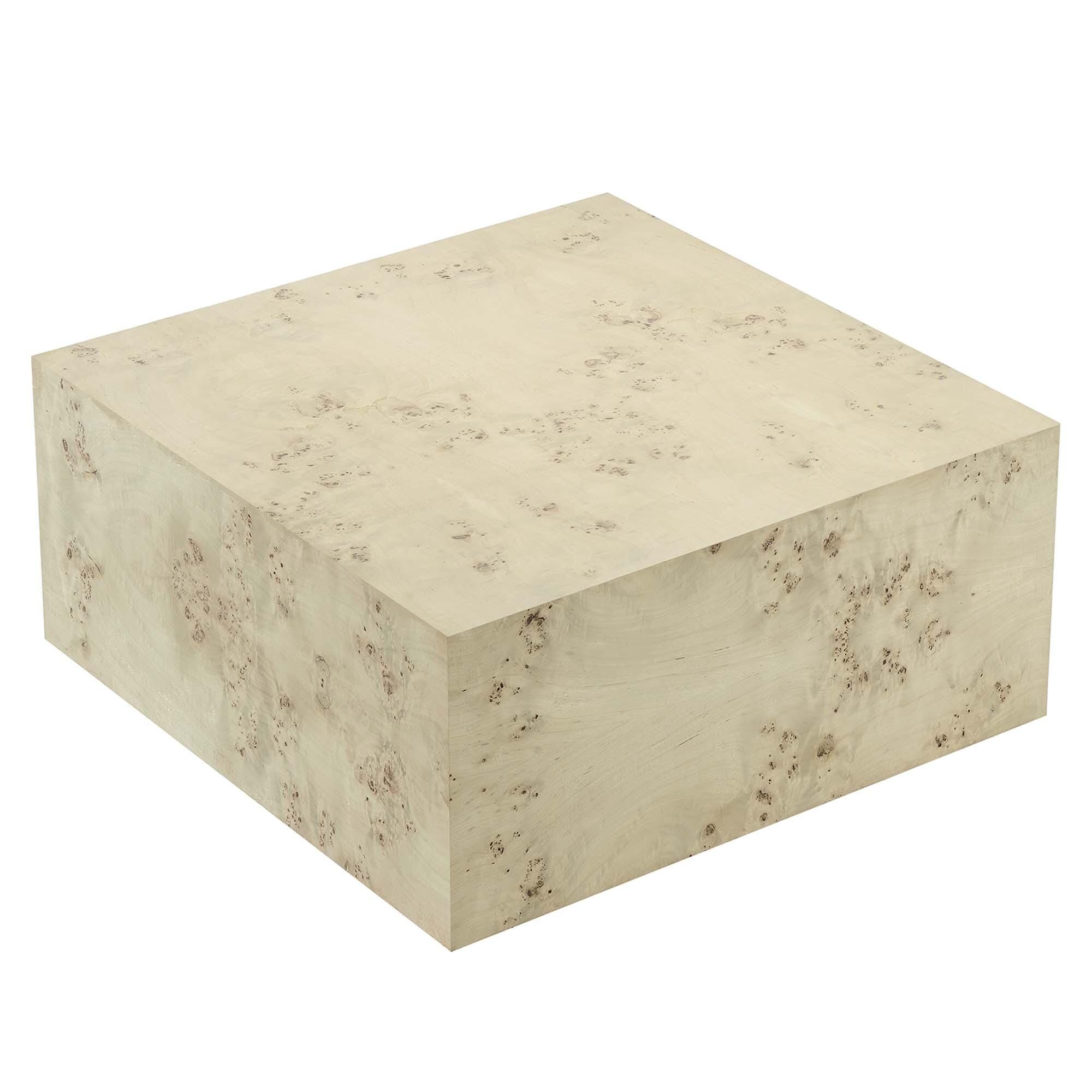 Modway Cosmos Square Coffee Table, Ivory, large