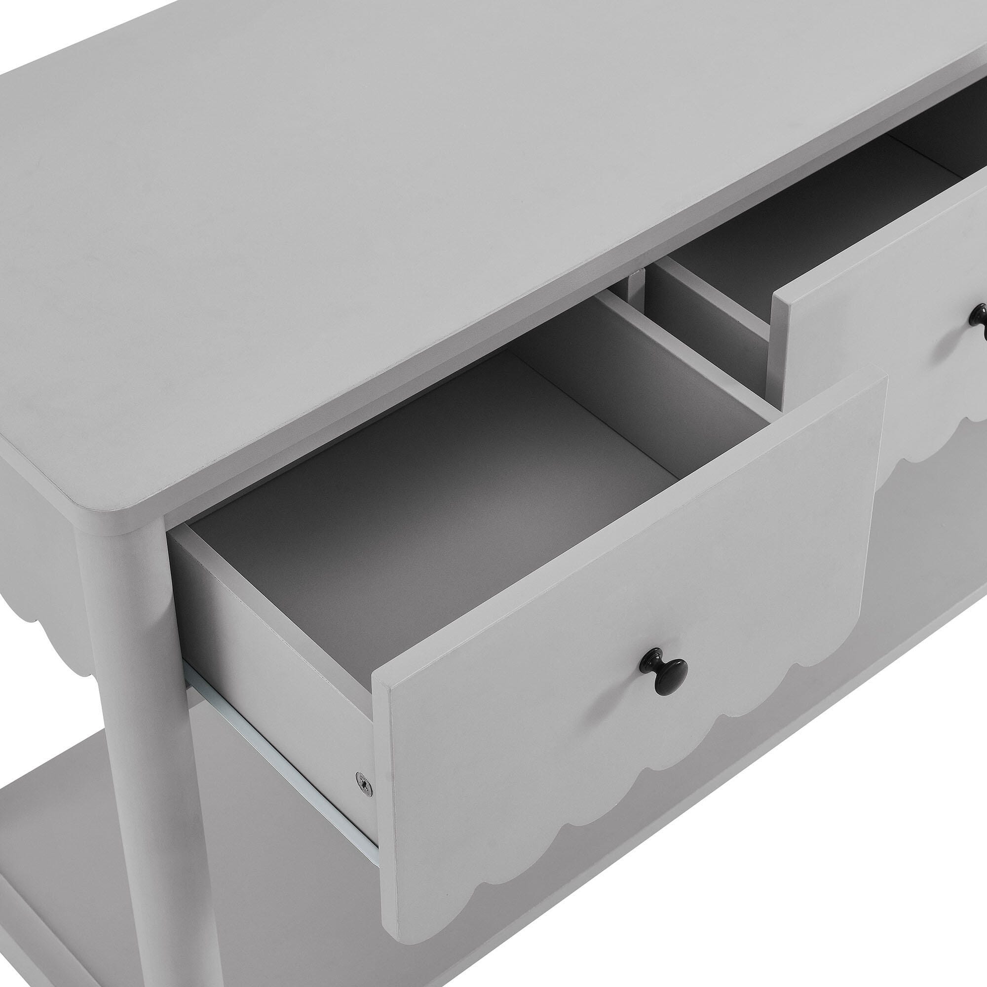 Modway Emmeline Console Table, Light Gray, large