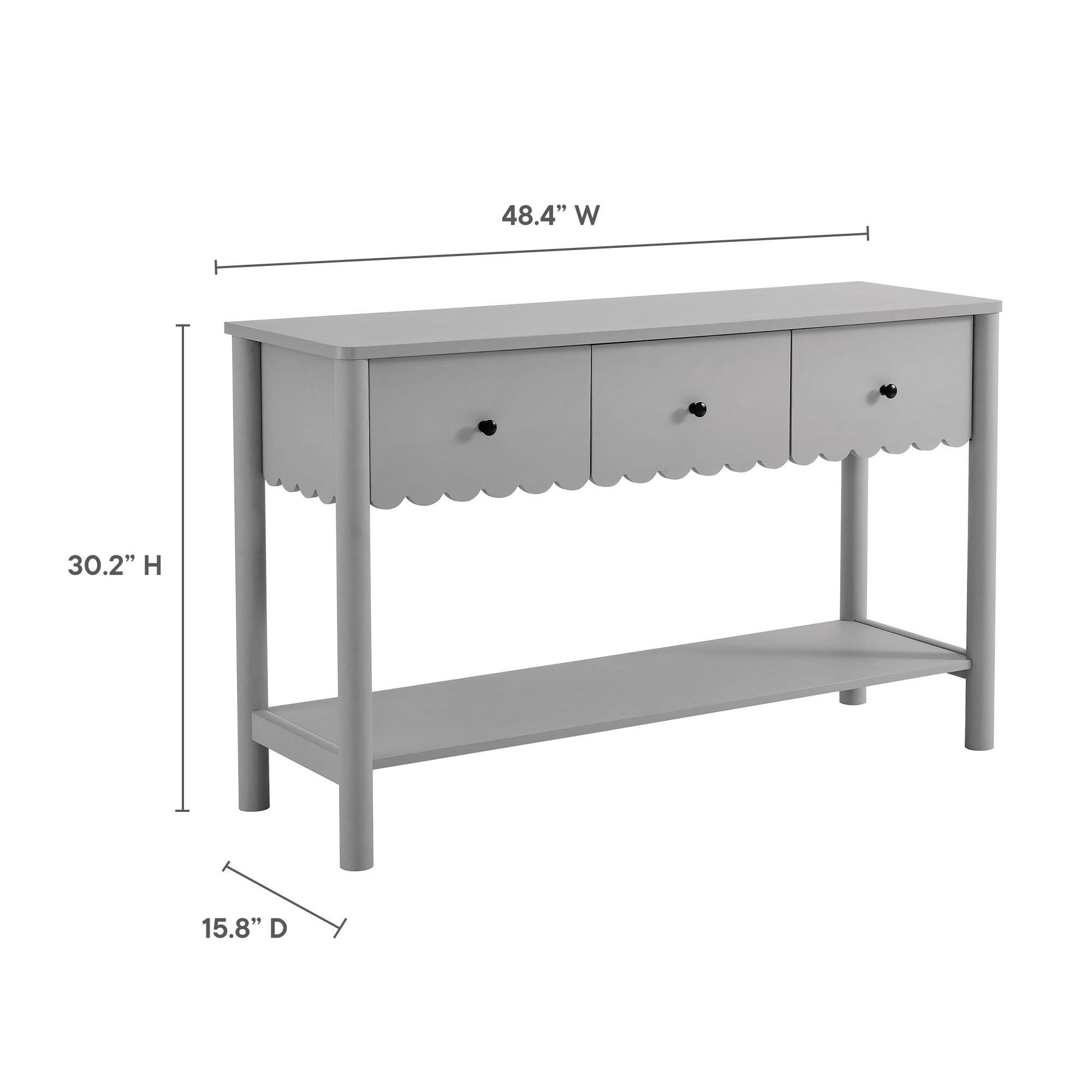 Modway Emmeline Console Table, Light Gray, large