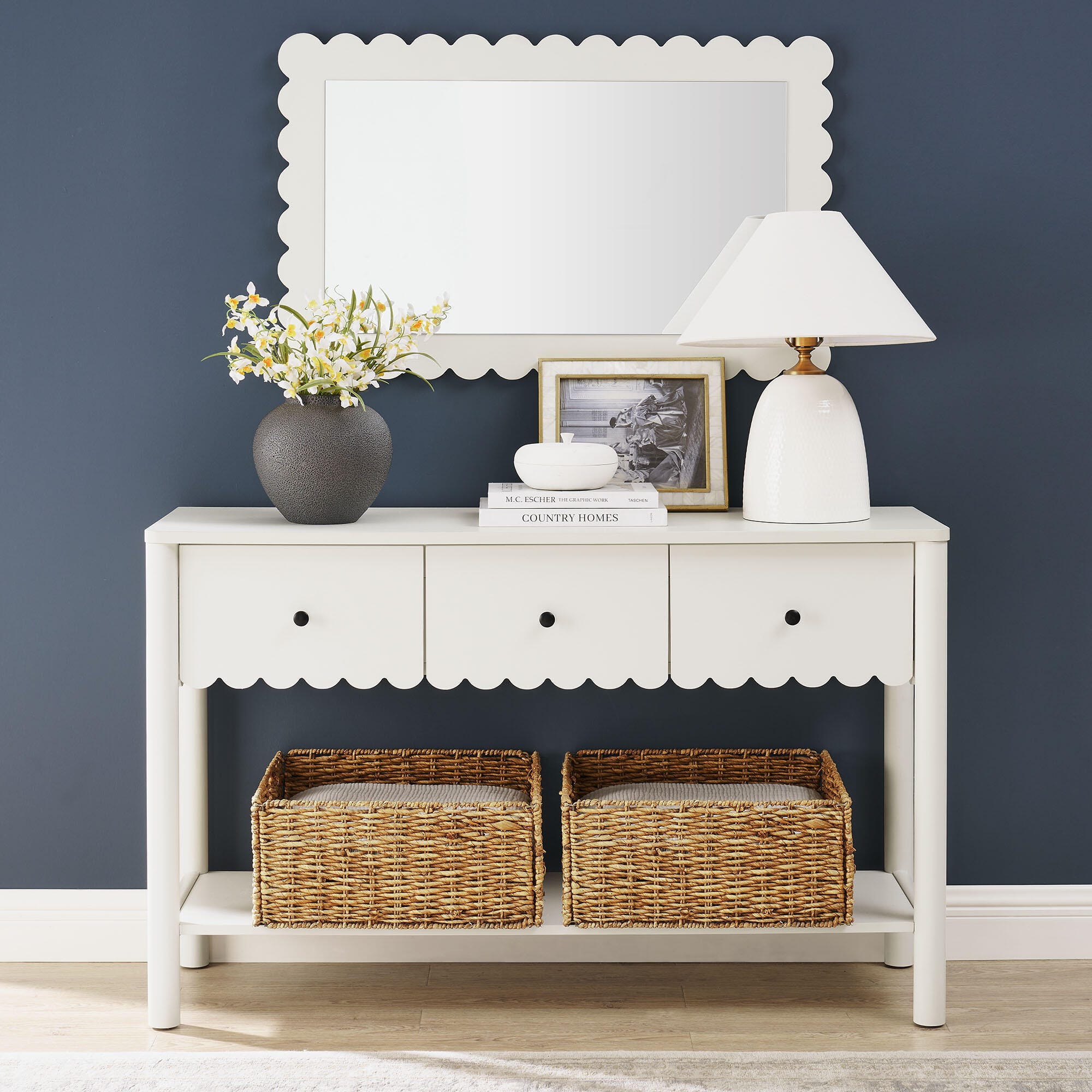 Modway Emmeline Console Table, White, large