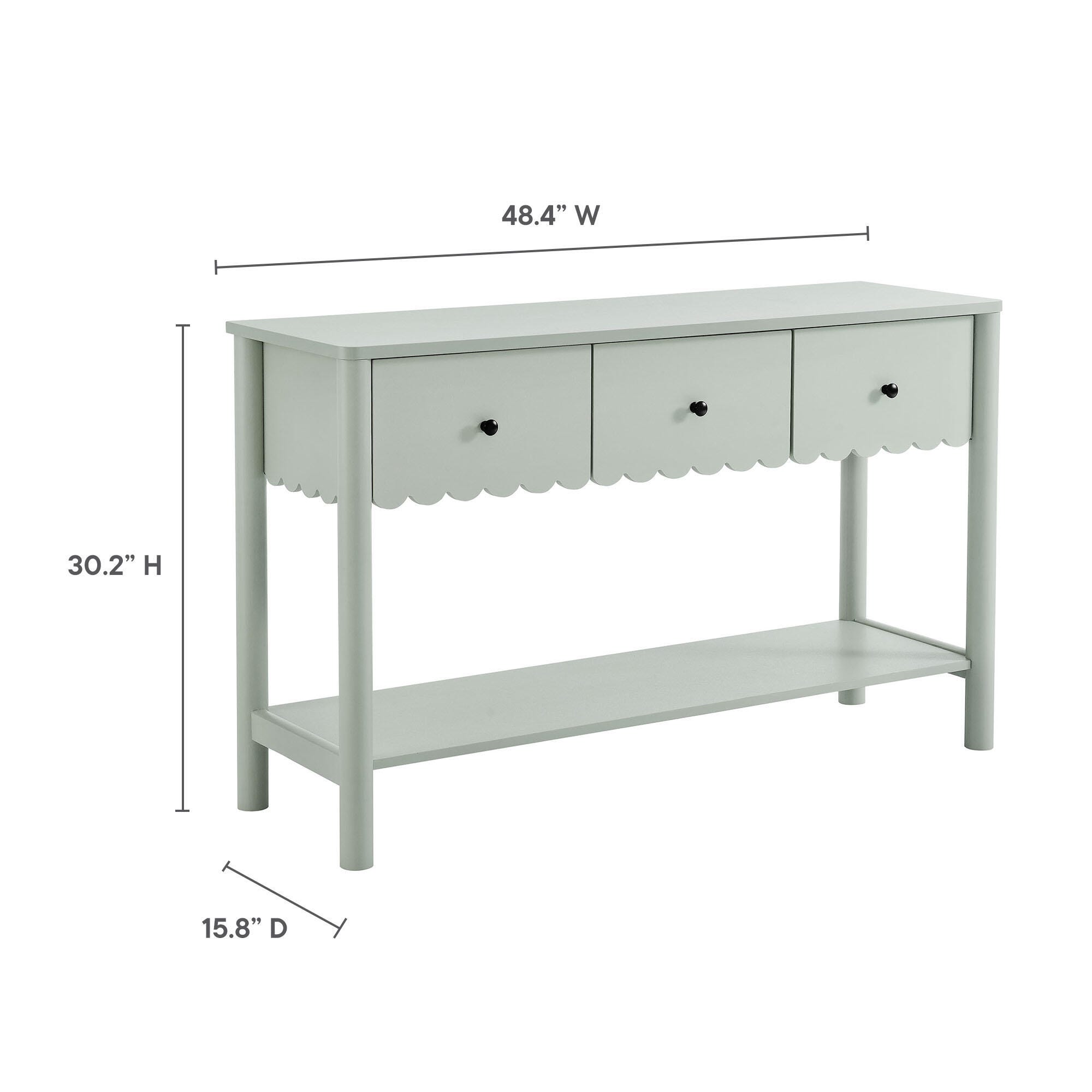 Modway Emmeline Console Table, Sage, large