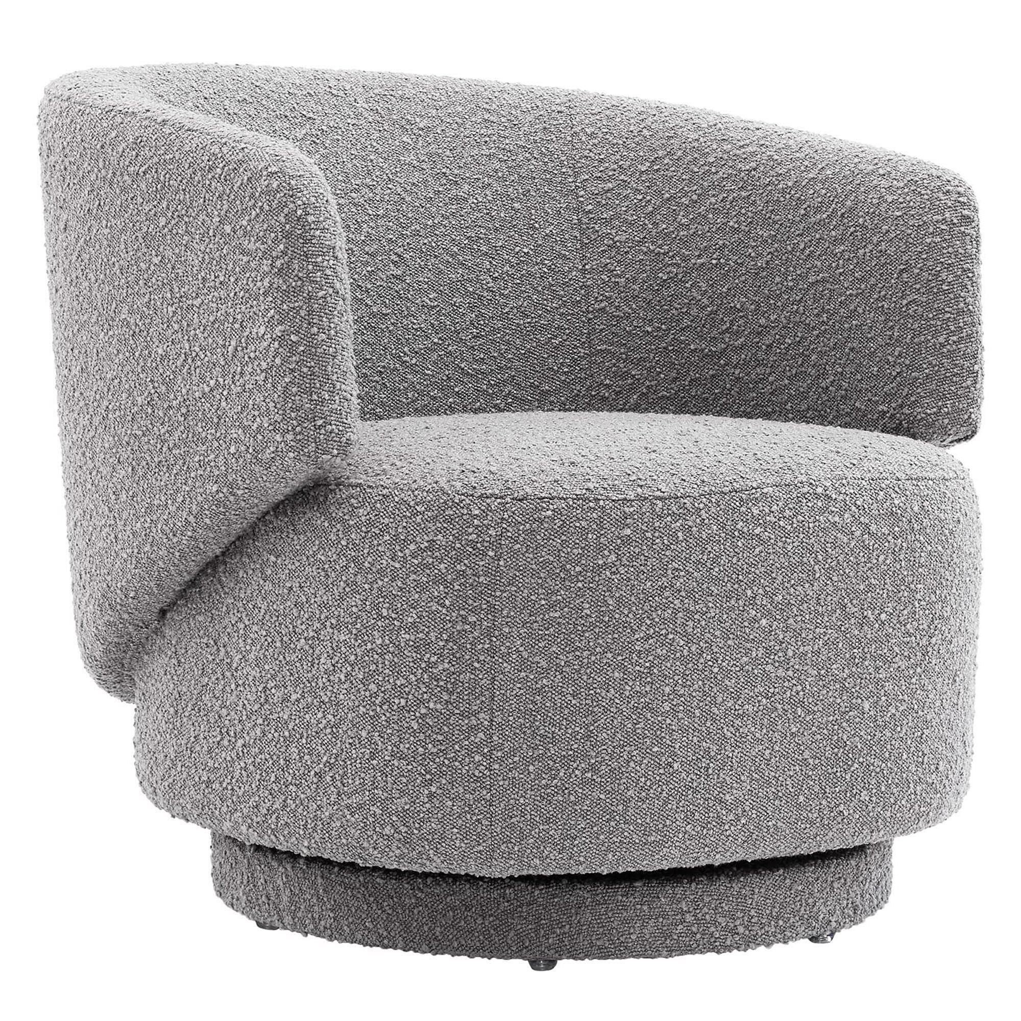 Modway Celestia Swivel Accent Chair, Light Gray, large