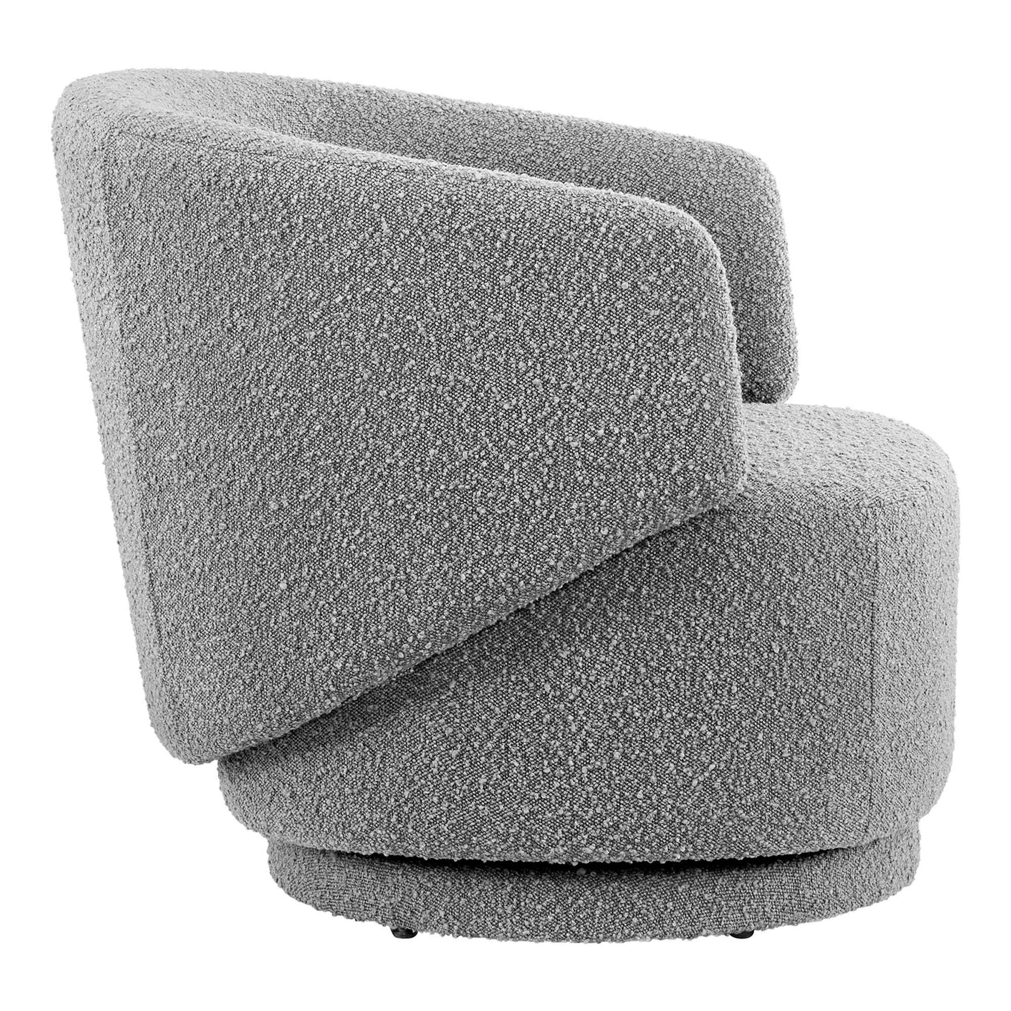 Modway Celestia Swivel Accent Chair, Light Gray, large