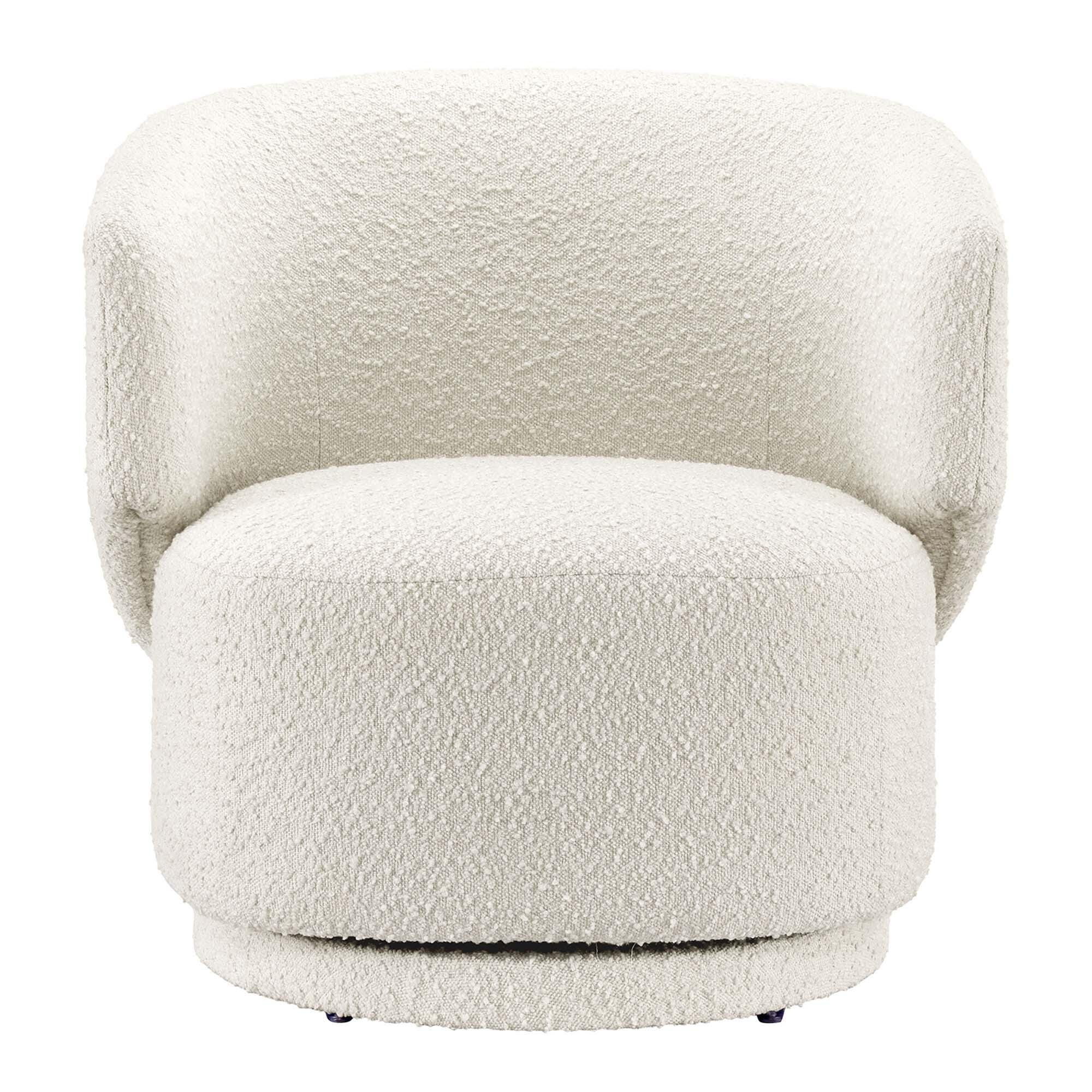 Modway Celestia Swivel Accent Chair, Ivory, large
