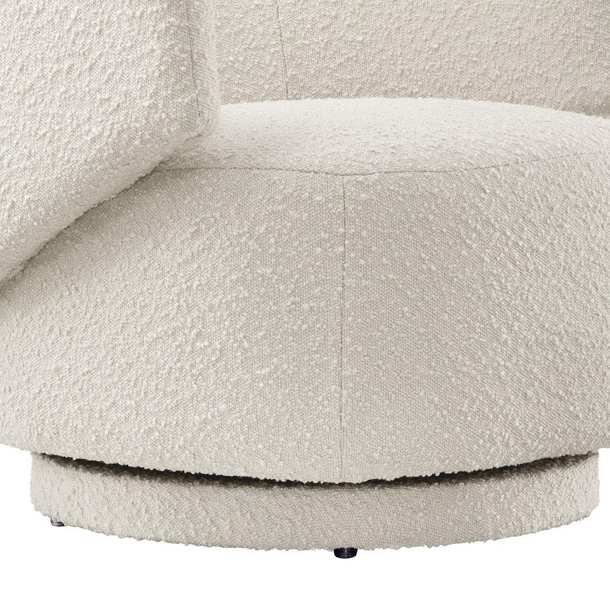 Modway Celestia Swivel Accent Chair, Ivory, large