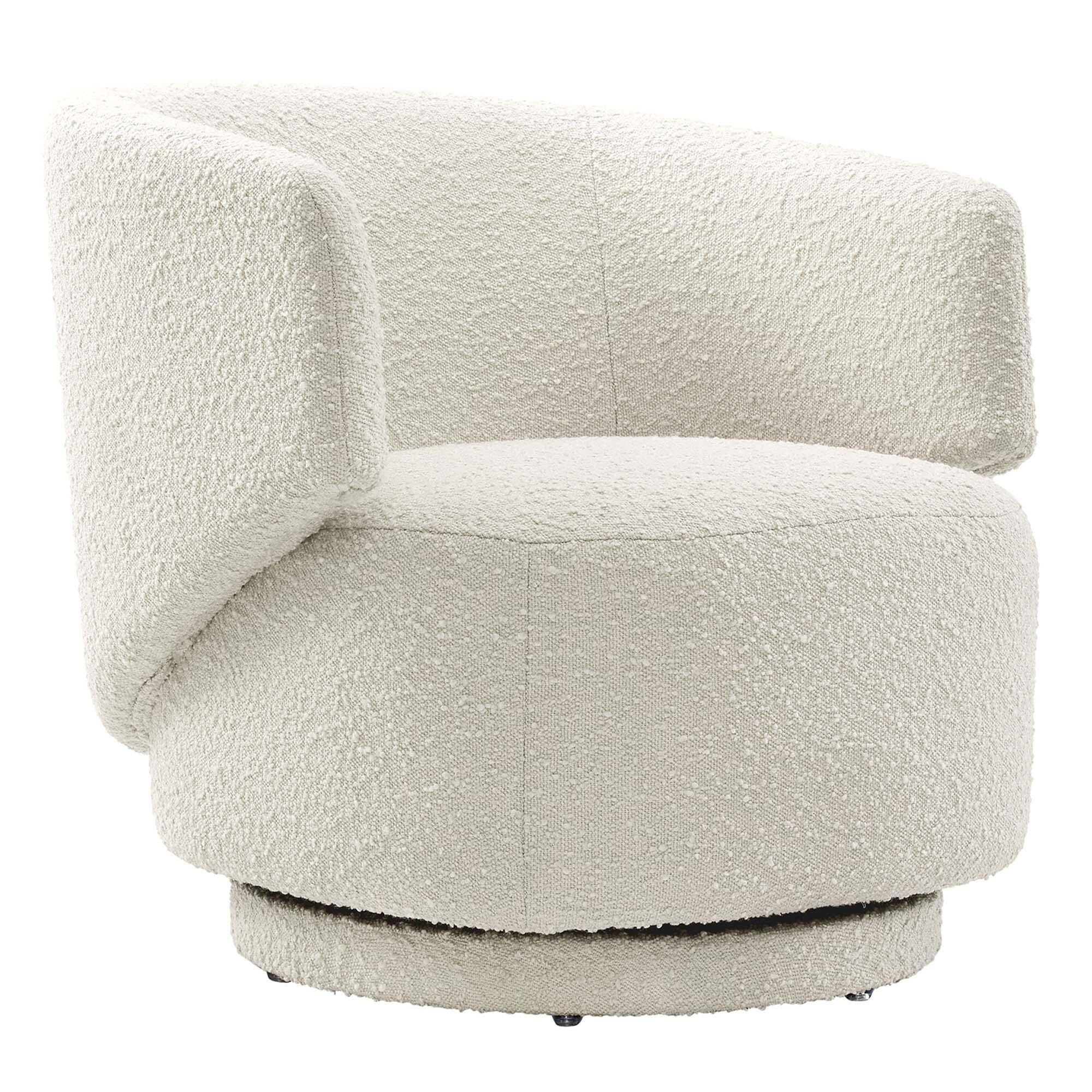 Modway Celestia Swivel Accent Chair, Ivory, large