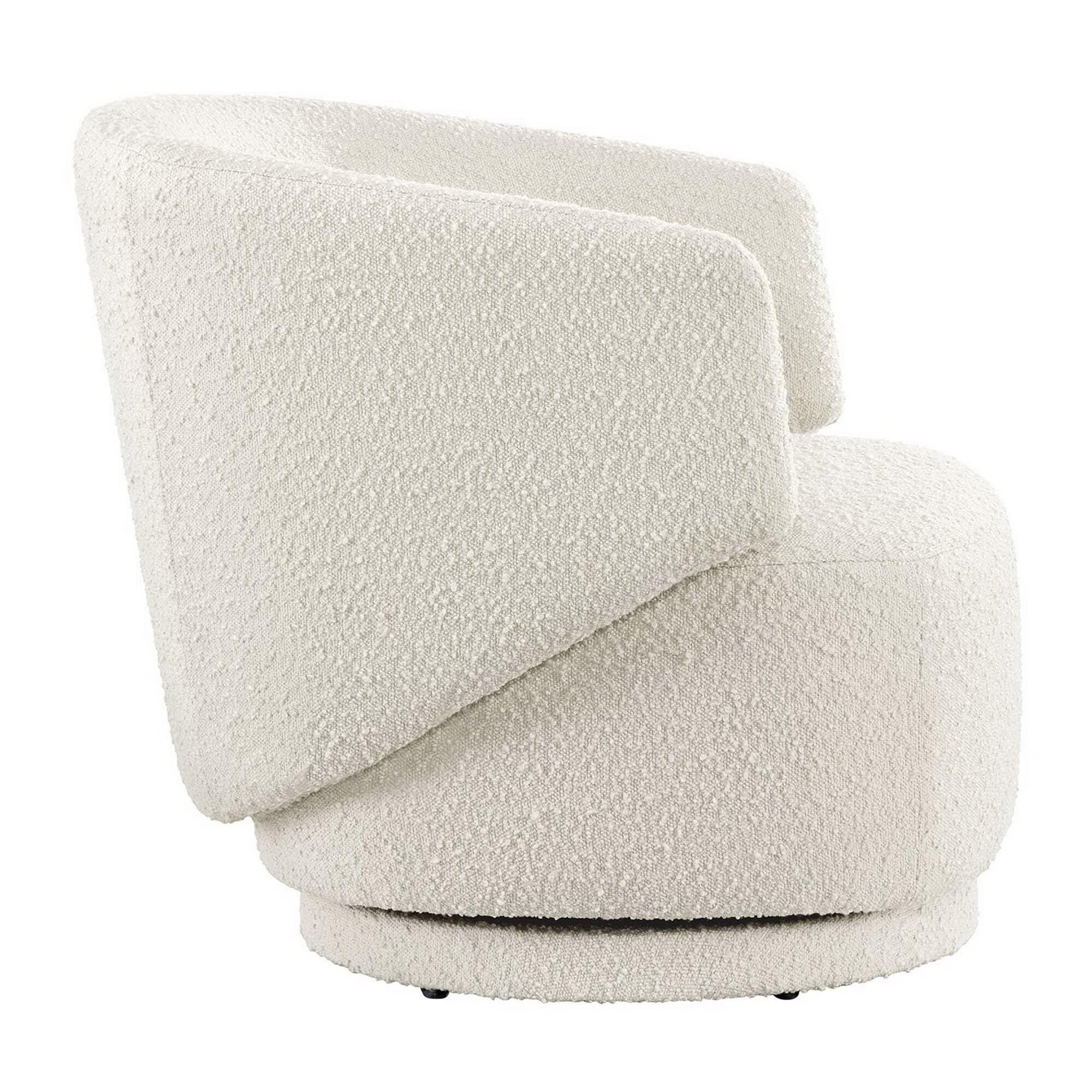 Modway Celestia Swivel Accent Chair, Ivory, large