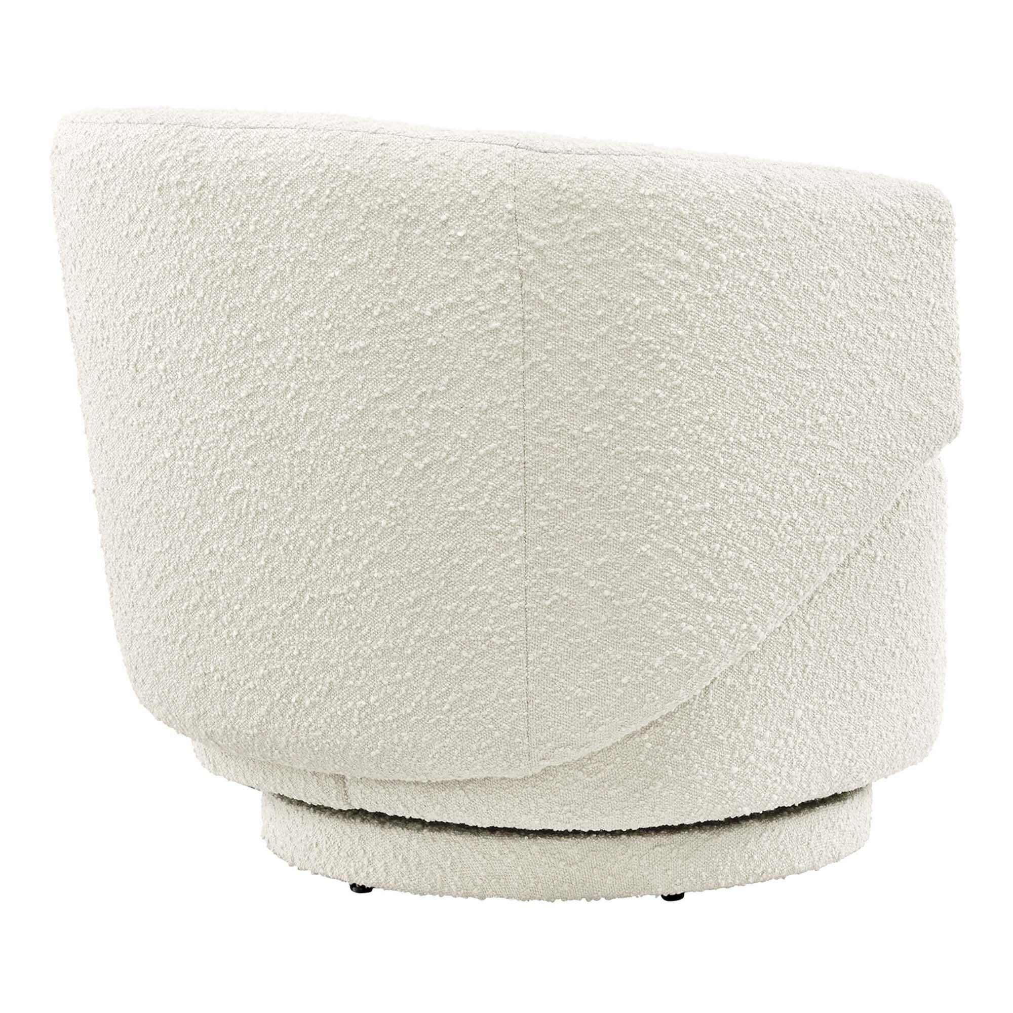 Modway Celestia Swivel Accent Chair, Ivory, large