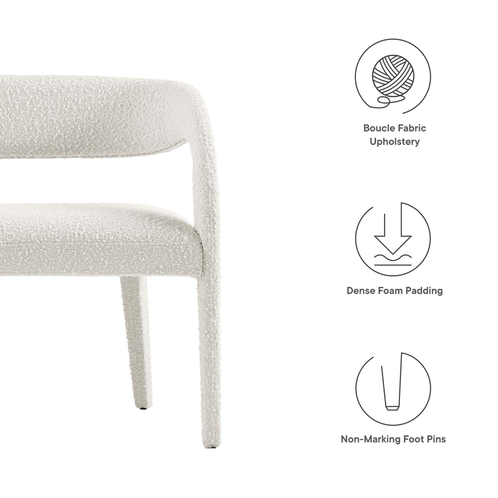 Modway Pinnacle Bench, Ivory, large