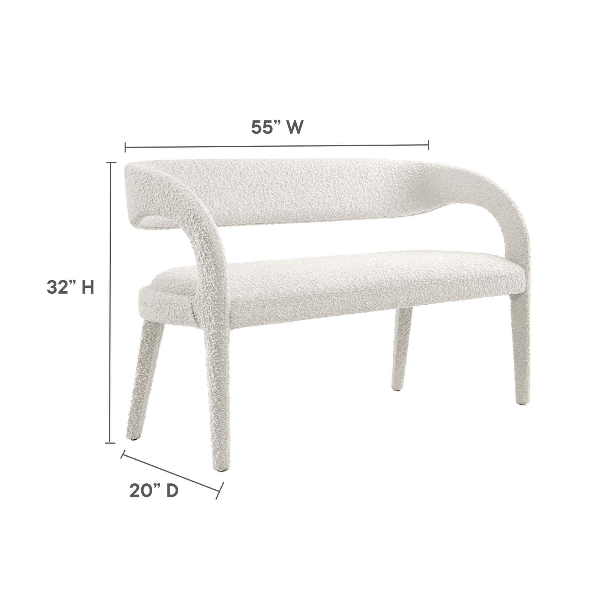 Modway Pinnacle Bench, Ivory, large