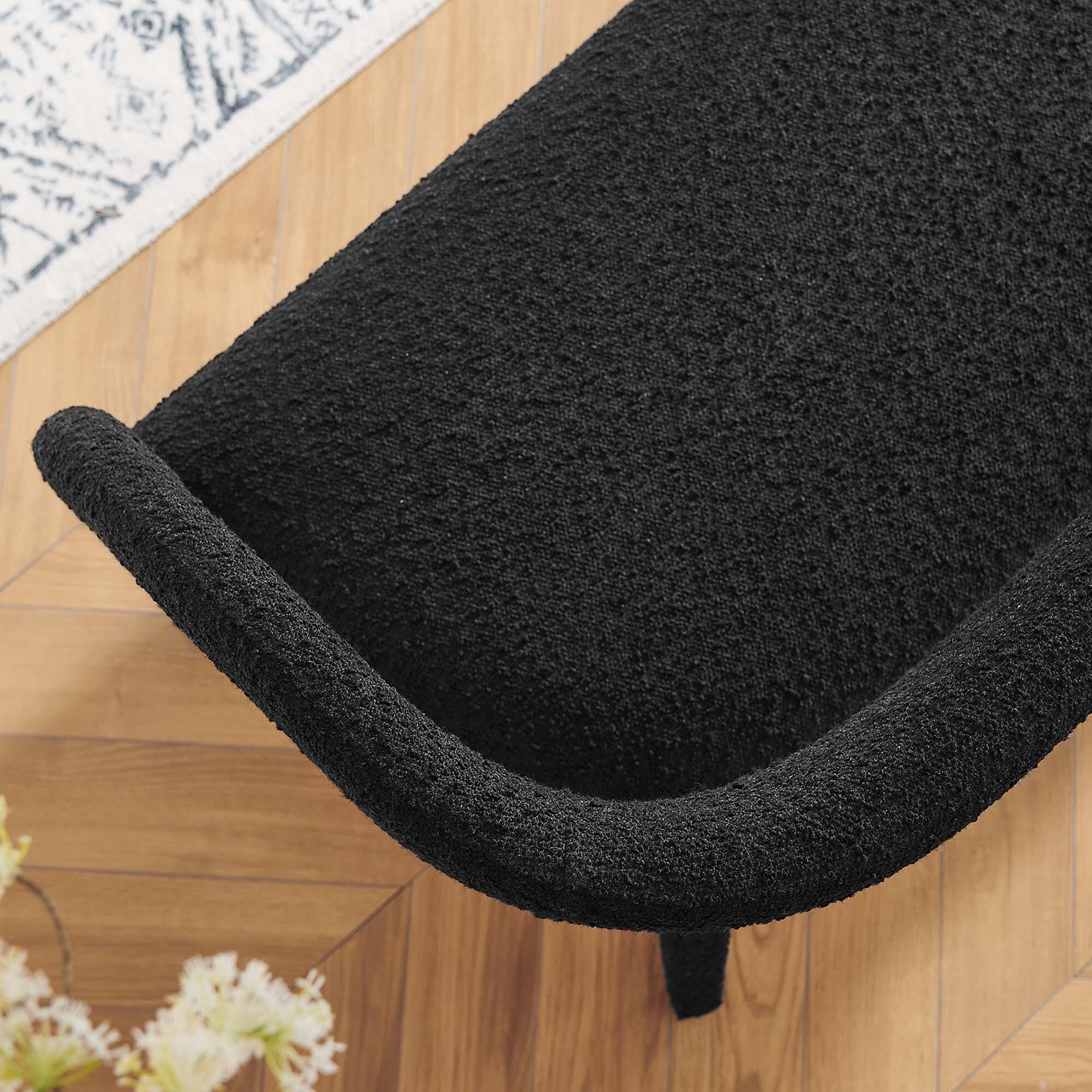 Modway Pinnacle Bench, Black, large
