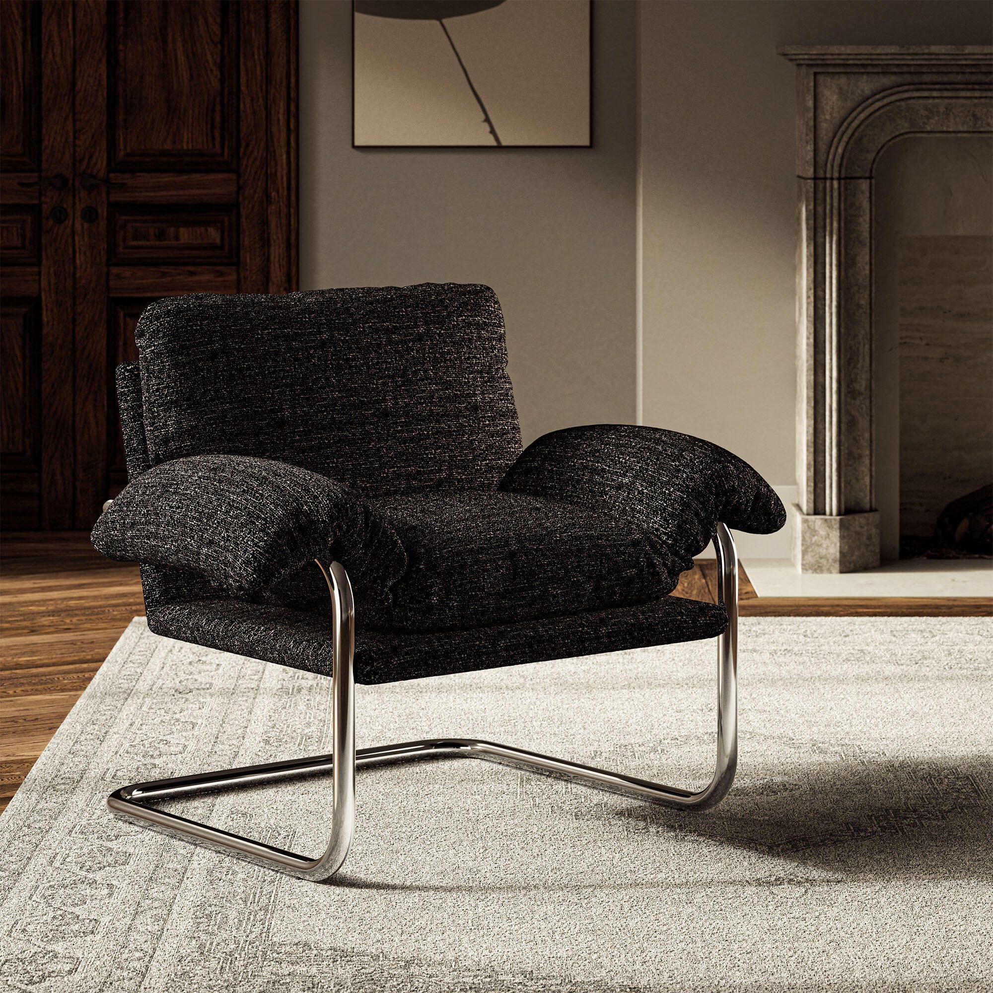 Modway Ansel Accent Chair, Charcoal, rollover