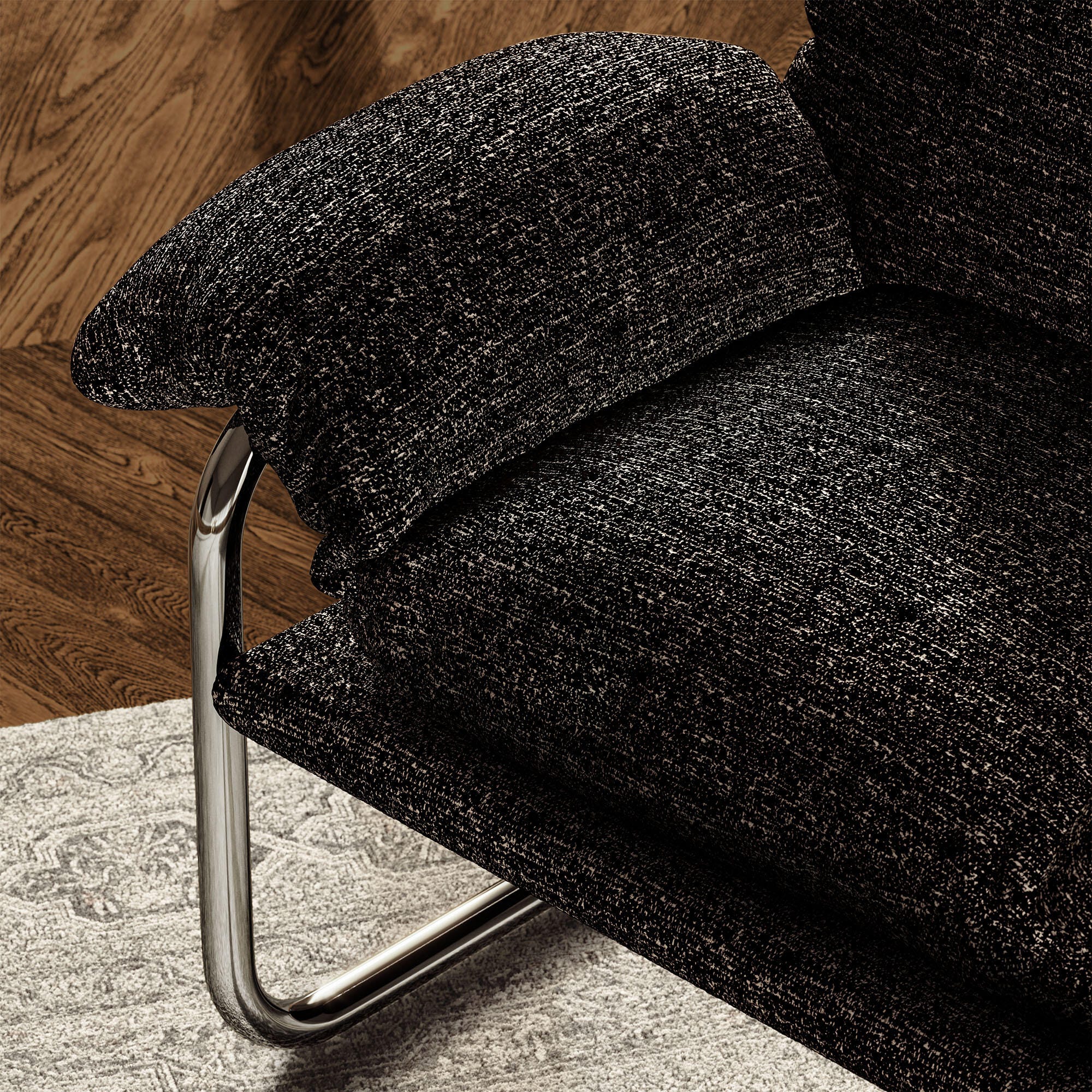 Modway Ansel Accent Chair, Charcoal, large