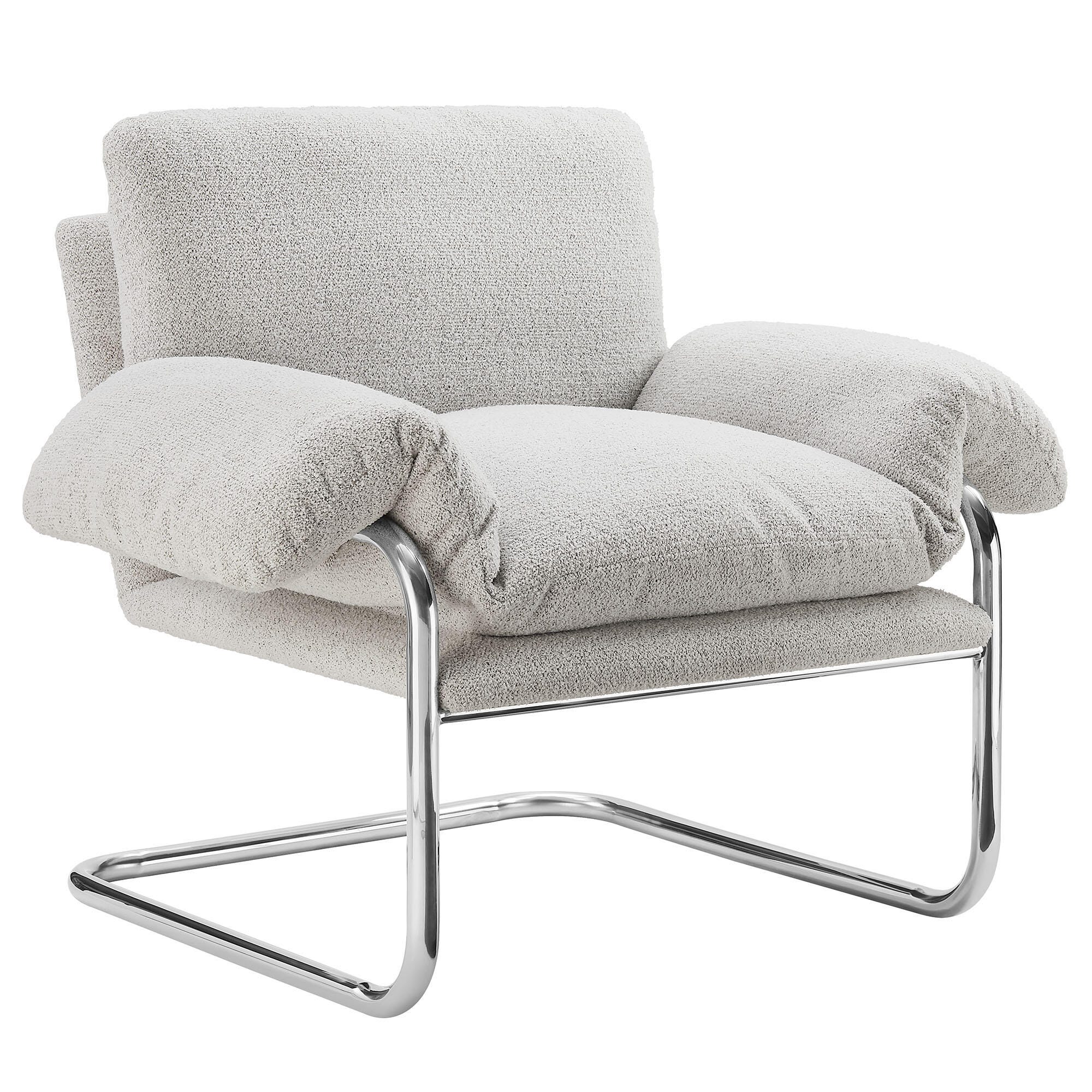 Modway Ansel Accent Chair, Newsprint, large
