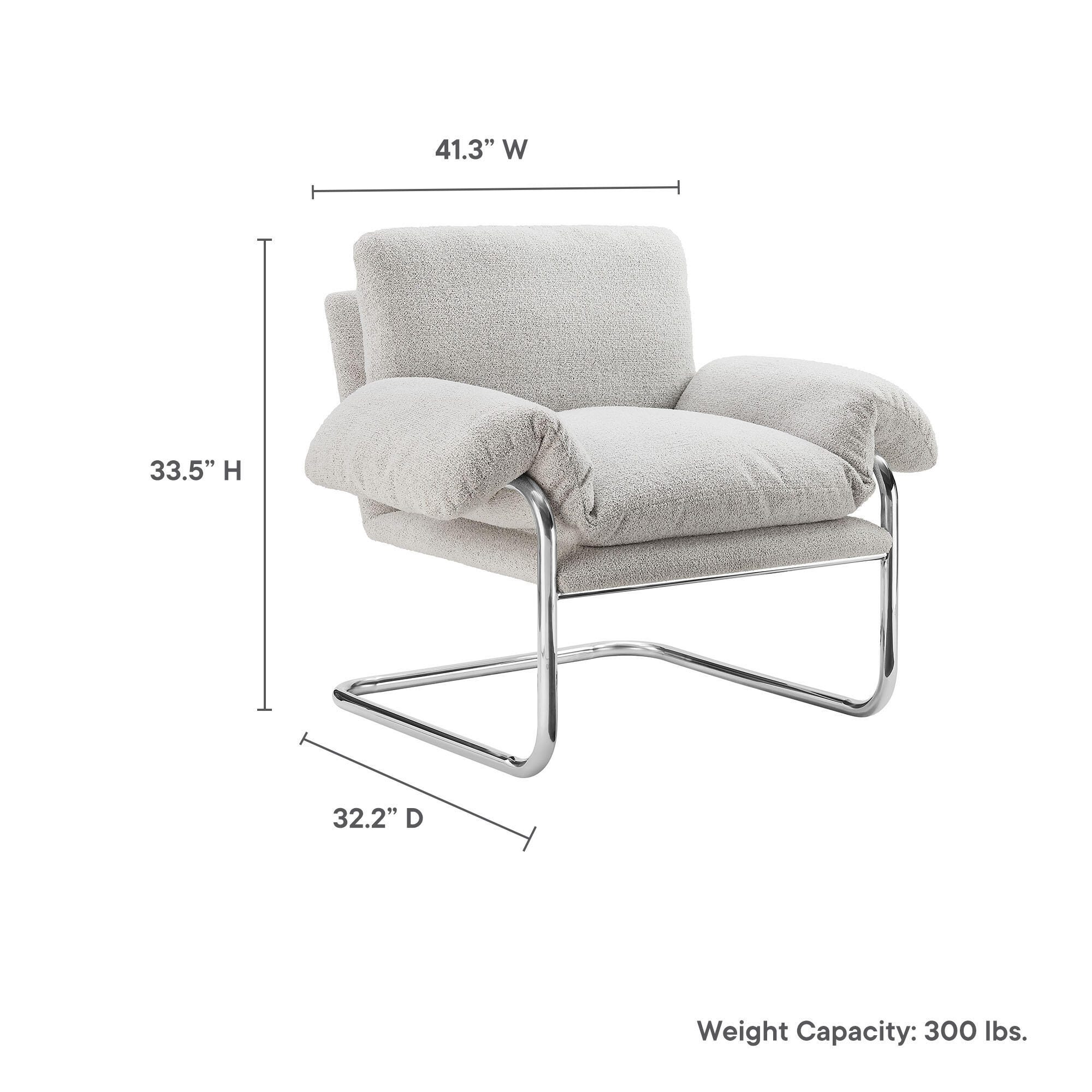 Modway Ansel Accent Chair, Newsprint, large