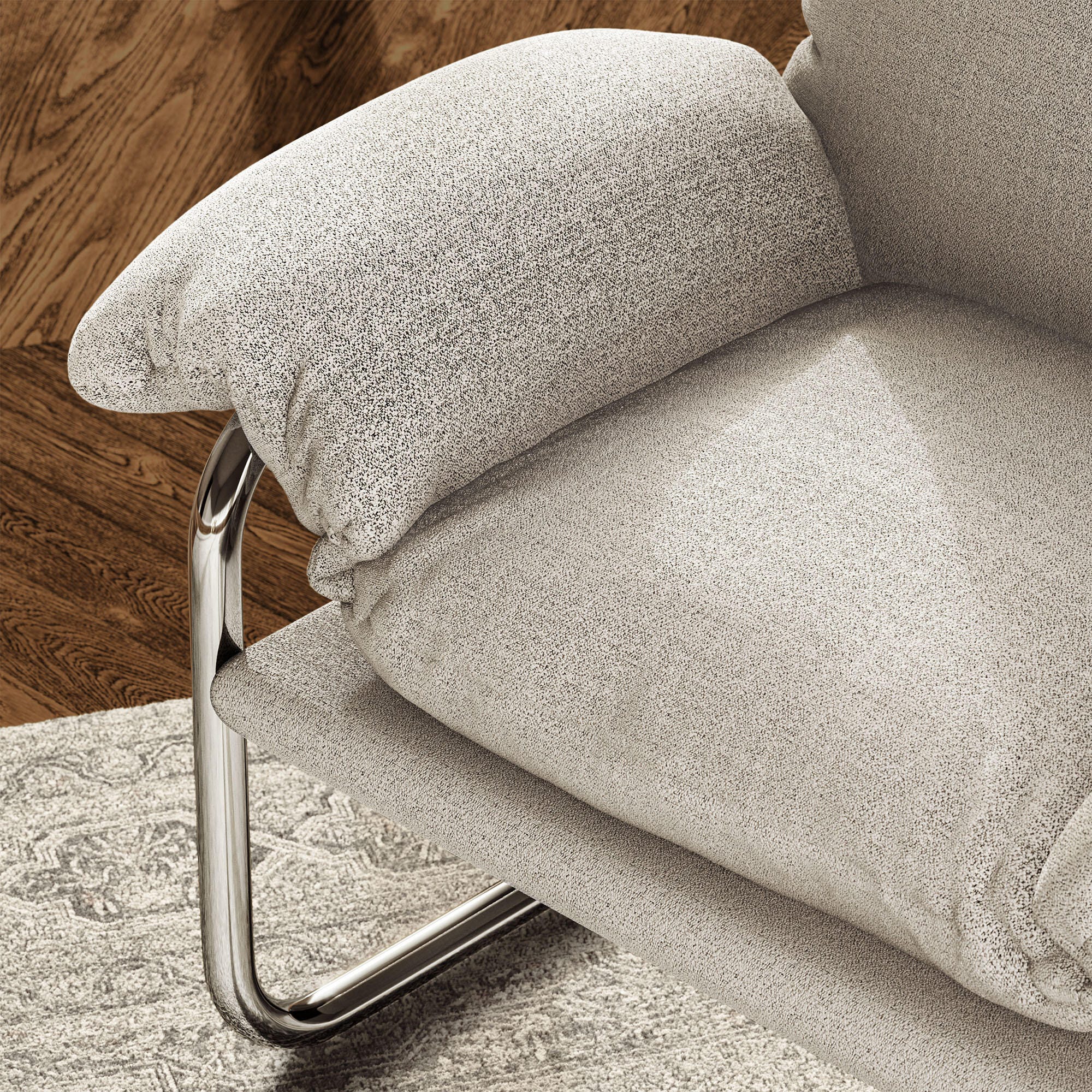 Modway Ansel Accent Chair, Newsprint, large