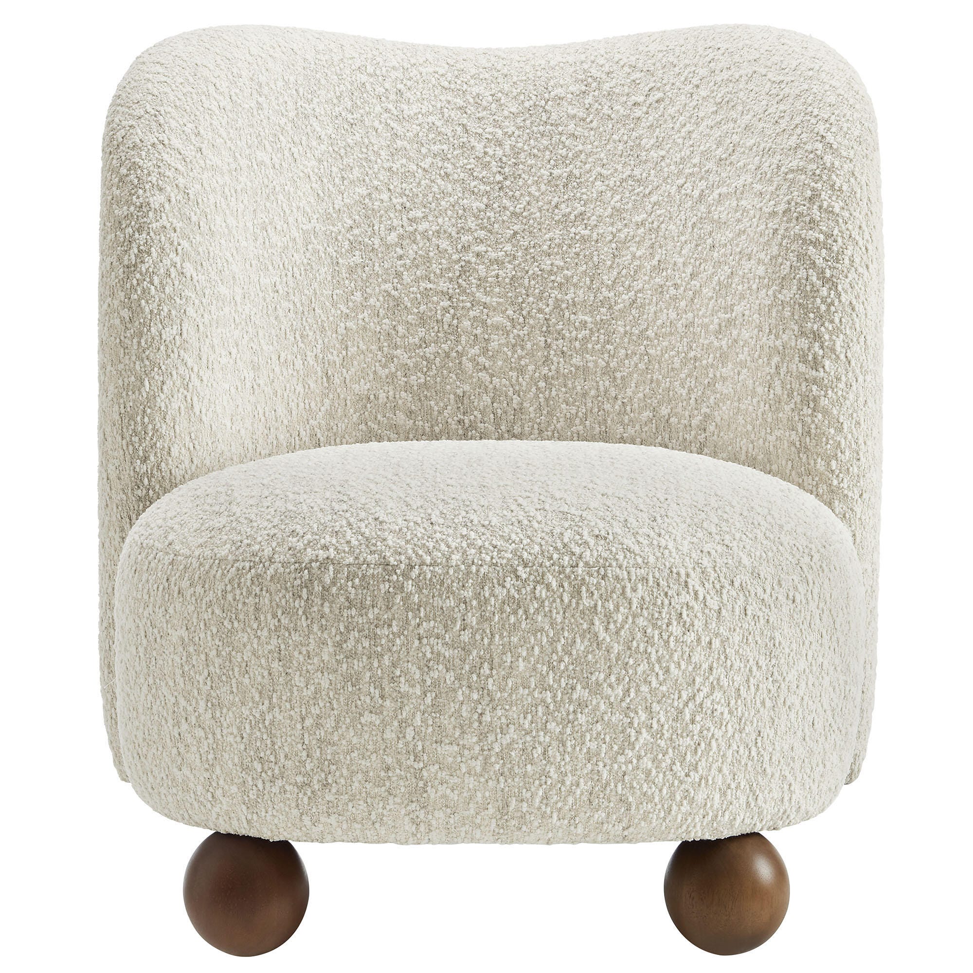 Modway Monroe Accent Chair, Ivory/Walnut, large