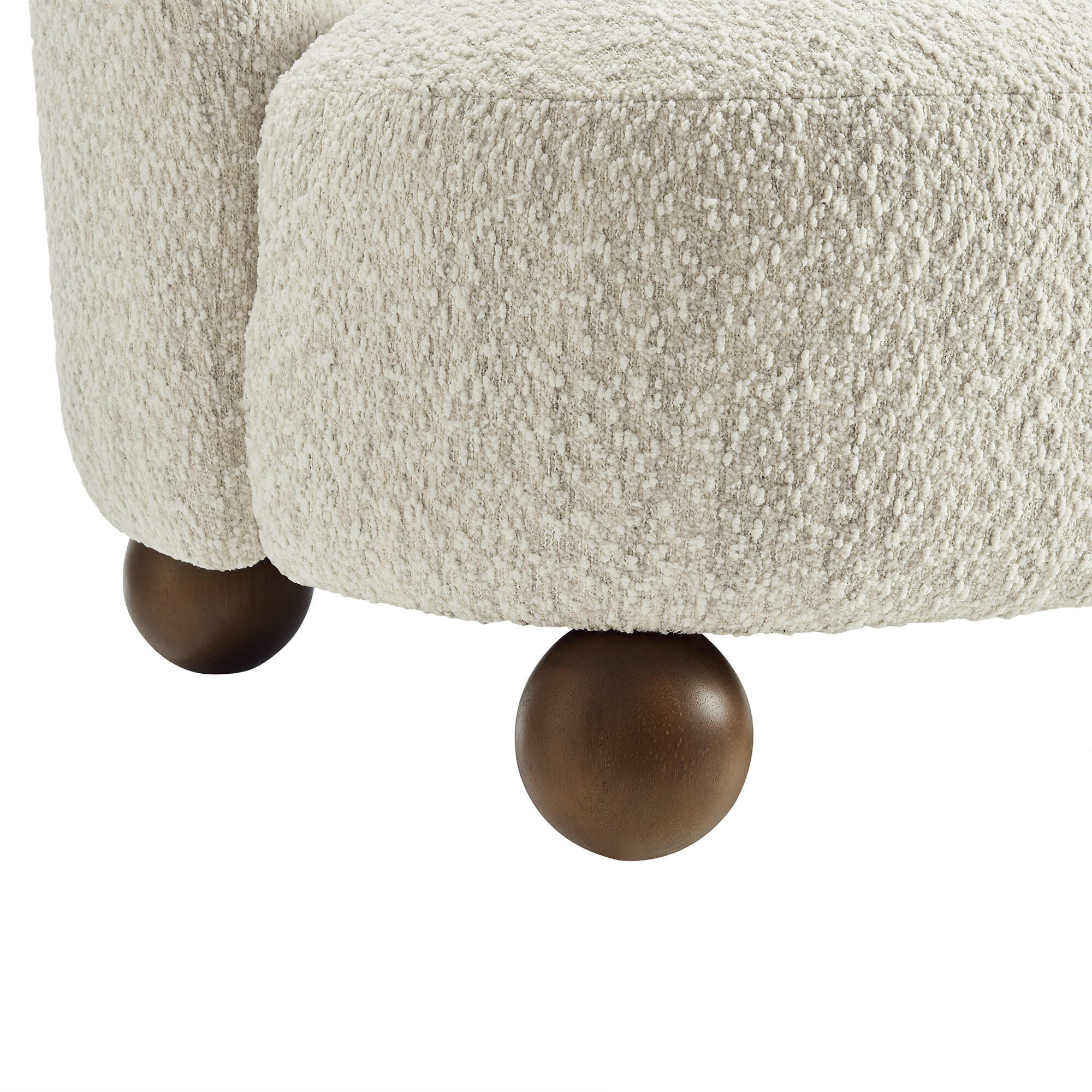 Modway Monroe Accent Chair, Ivory/Walnut, large