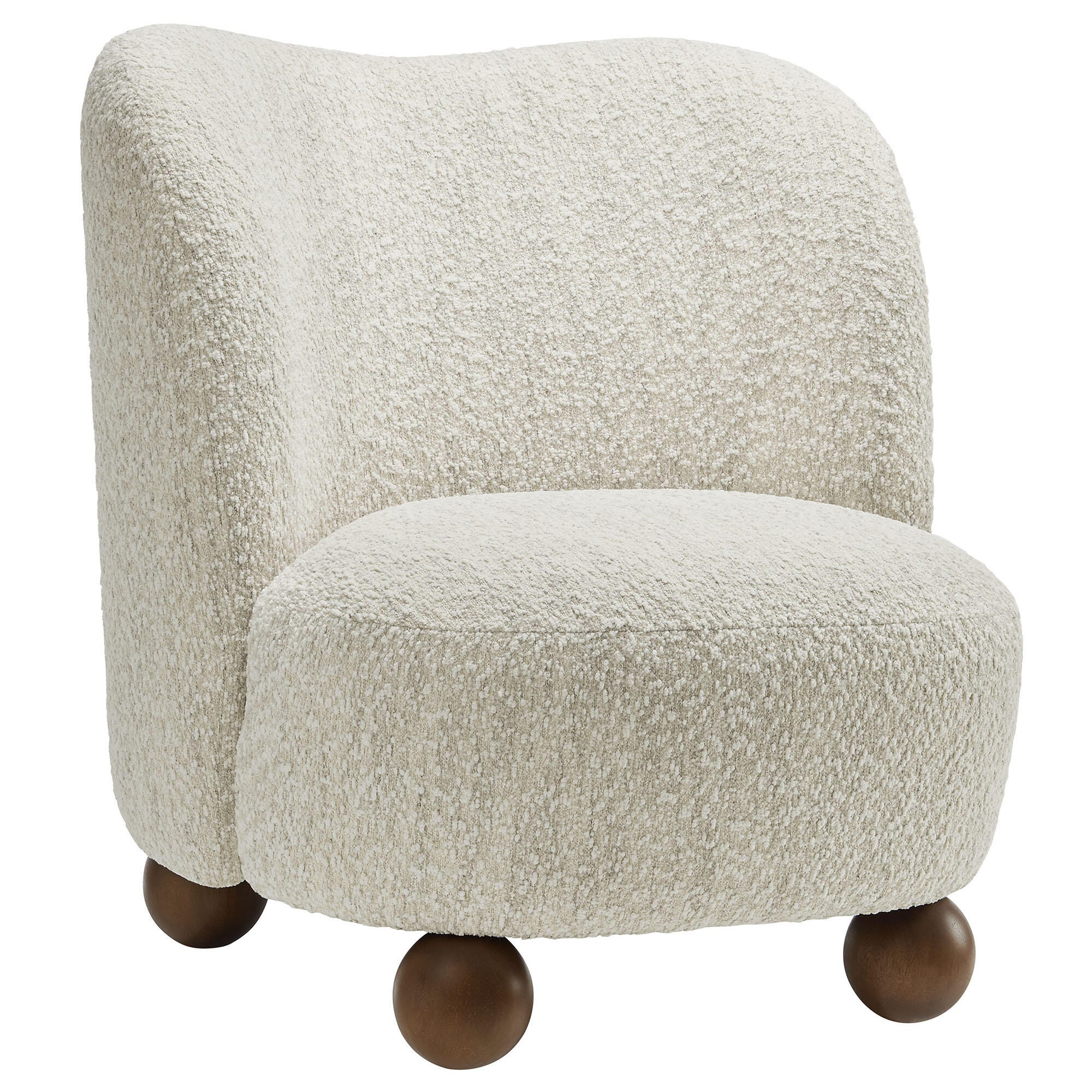 Modway Monroe Accent Chair, Ivory/Walnut, large