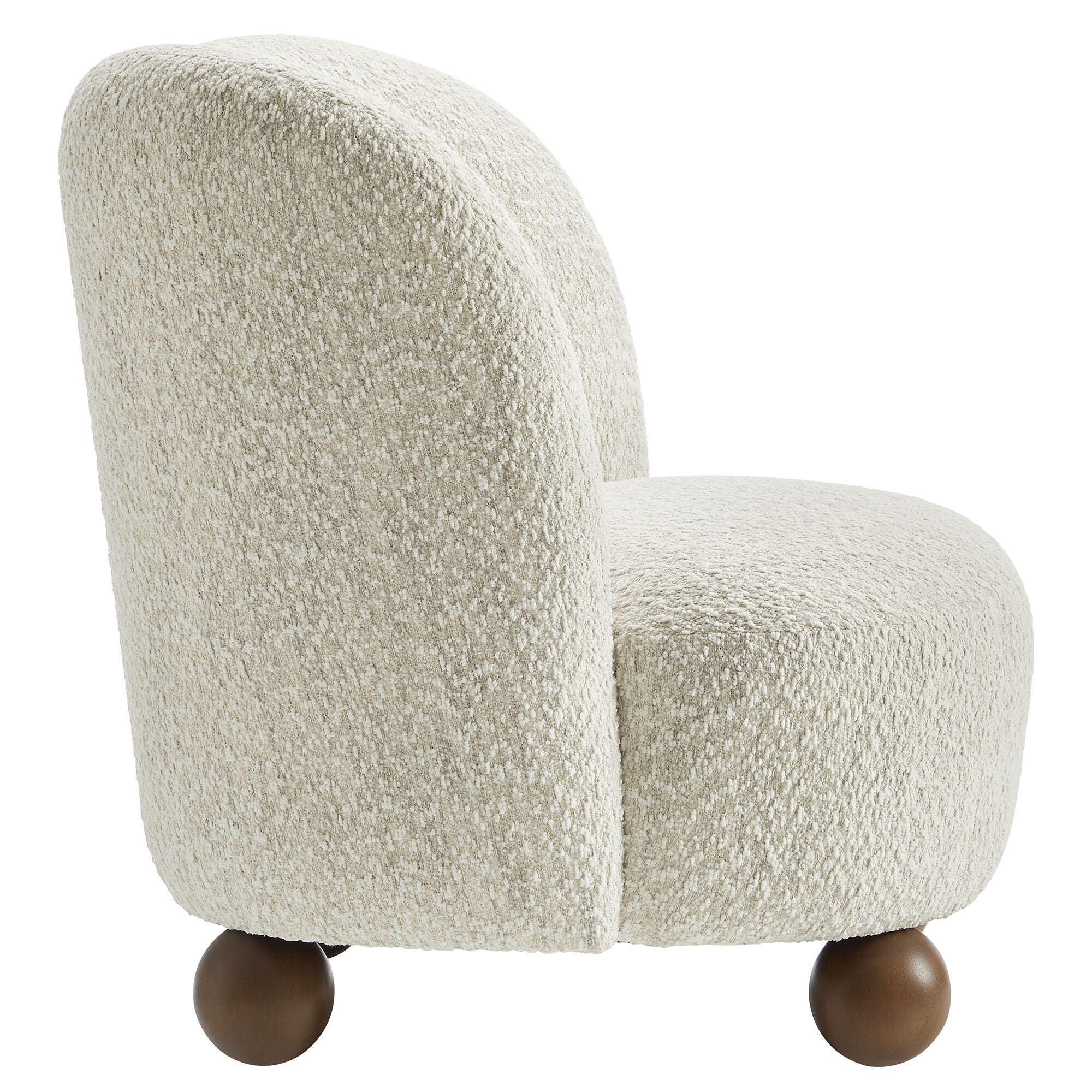 Modway Monroe Accent Chair, Ivory/Walnut, large