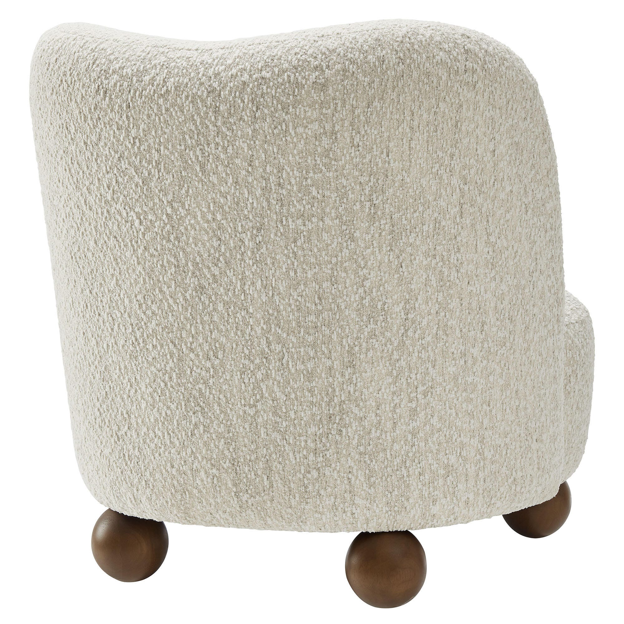 Modway Monroe Accent Chair, Ivory/Walnut, large