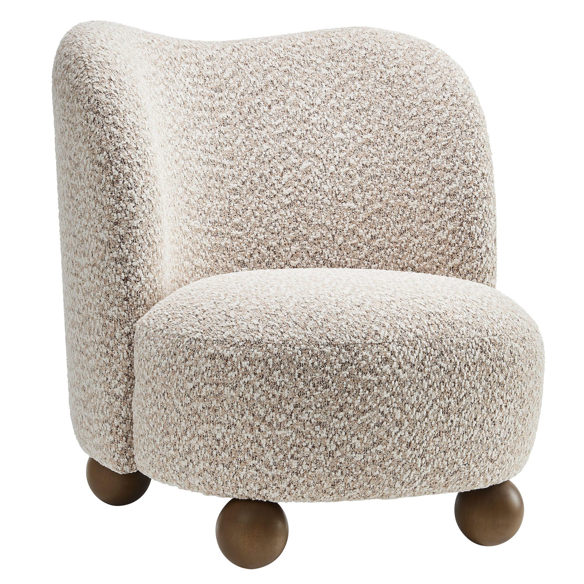 Modway Monroe Accent Chair, Beige/Walnut, large