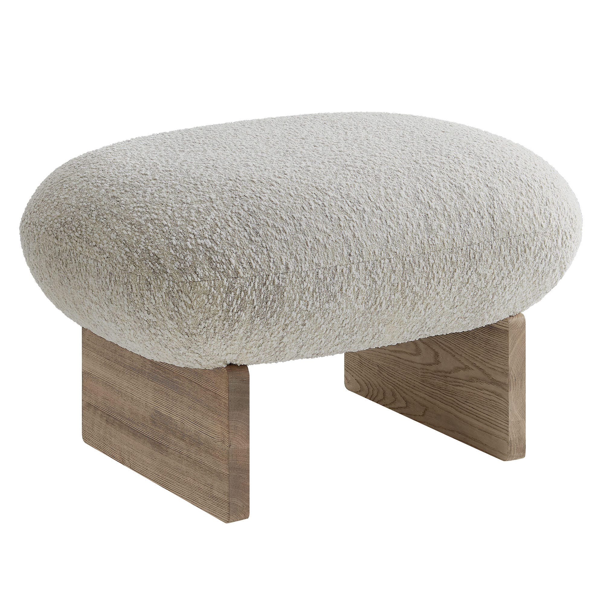 Modway Loyal Accent Chair with Ottoman, Pearl Oak/Gray, large