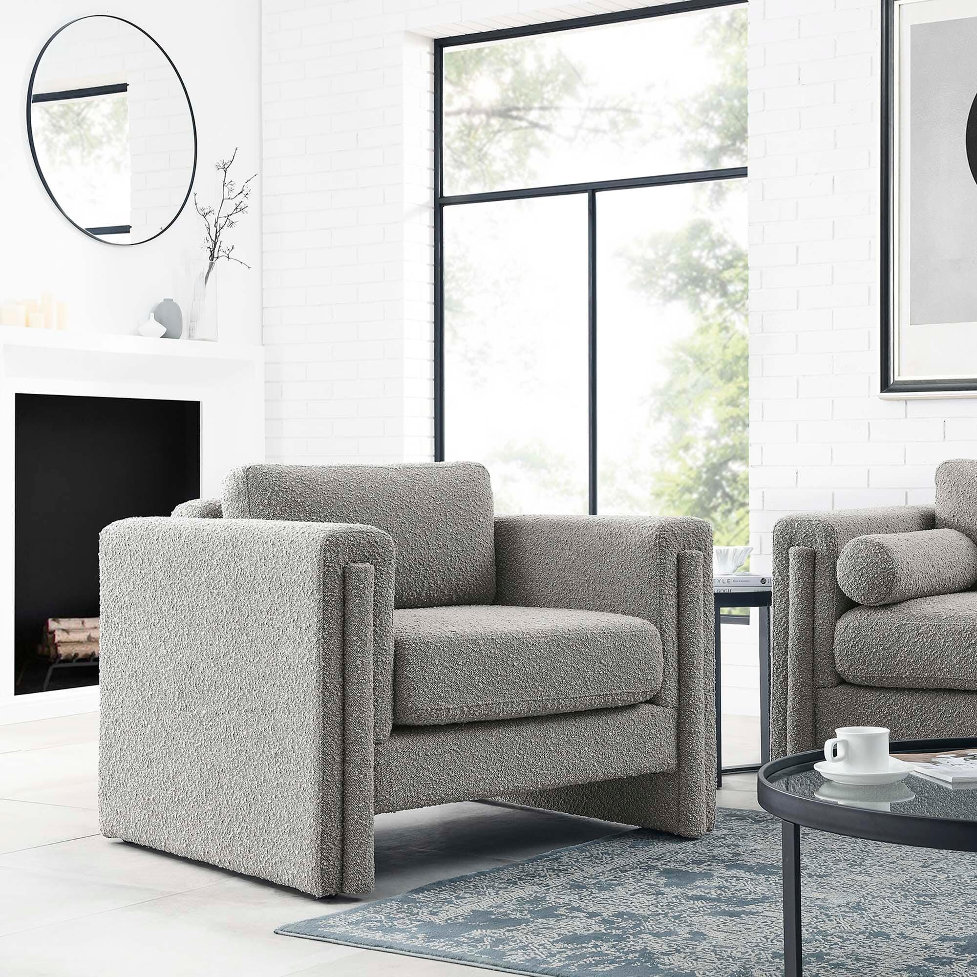 Modway Visible Accent Chair, Light Gray, rollover