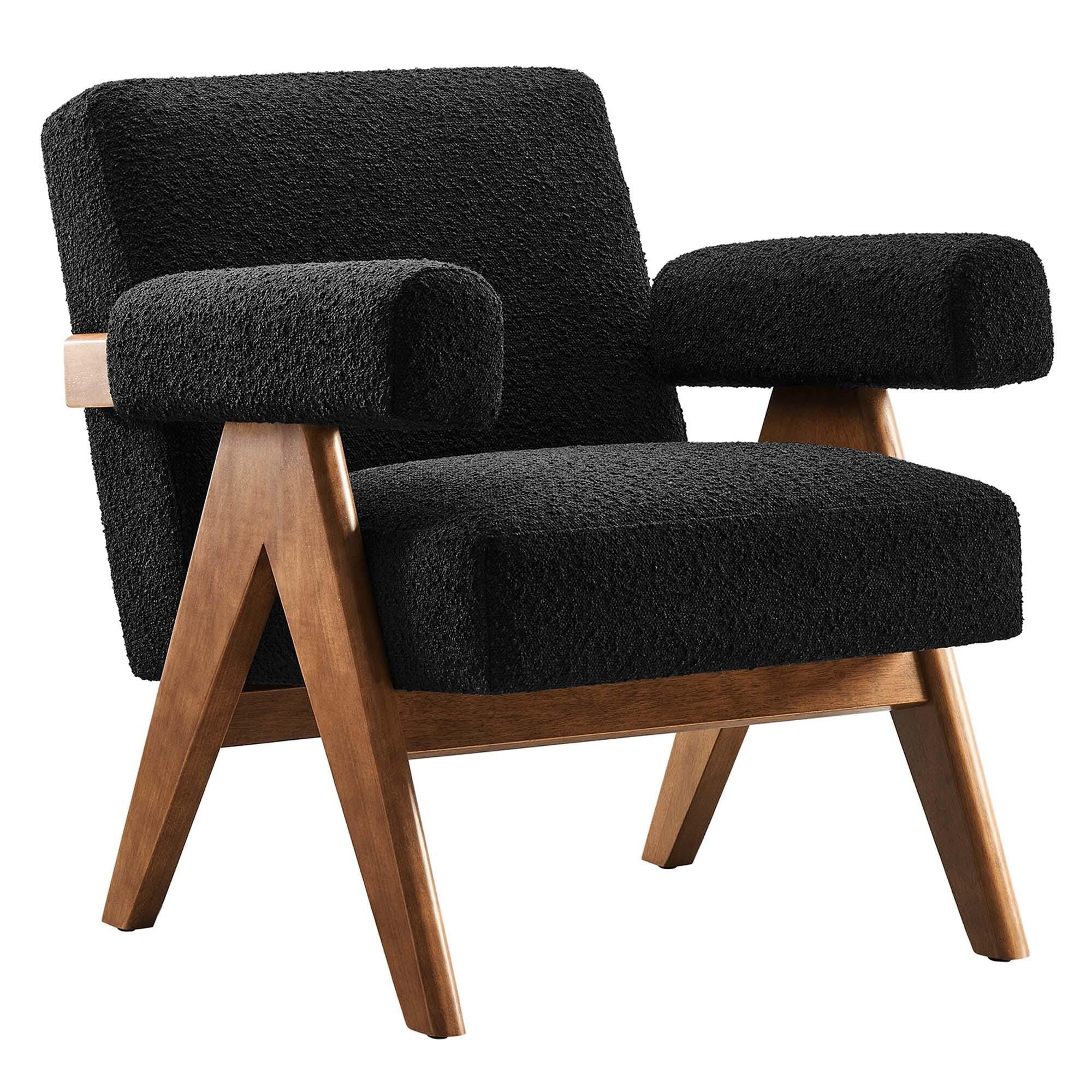 Modway Lyra Accent Chair, Black, large