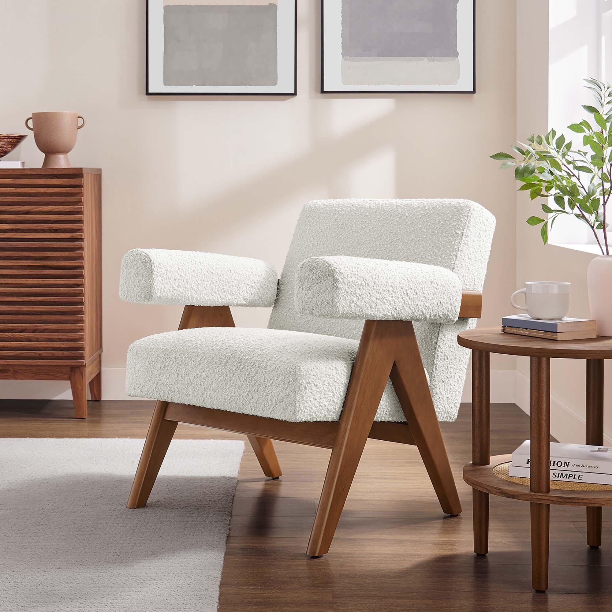 Modway Lyra Accent Chair, Ivory, rollover