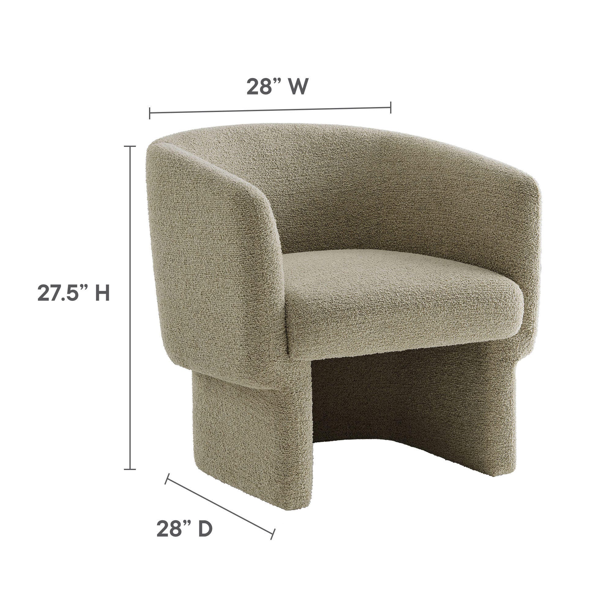 Modway Muse Accent Chair, Cork, large