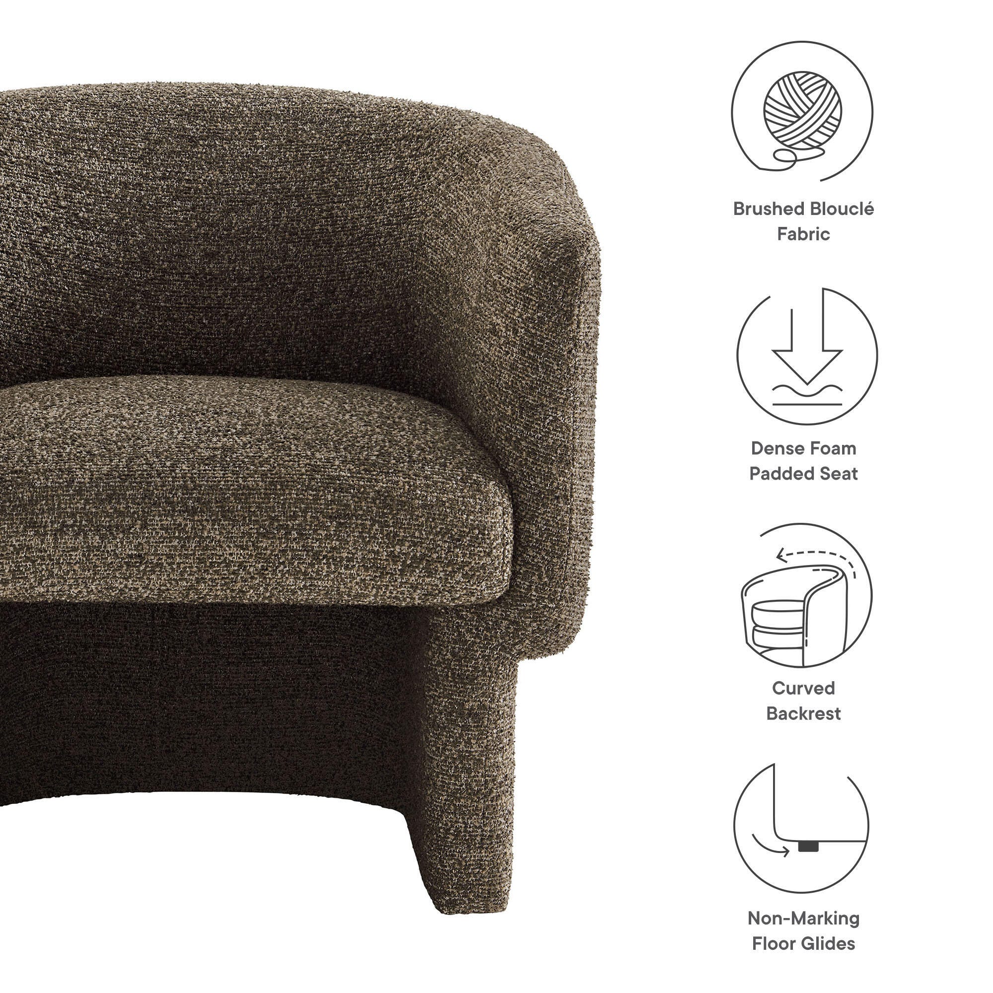 Modway Muse Accent Chair, Antique, large