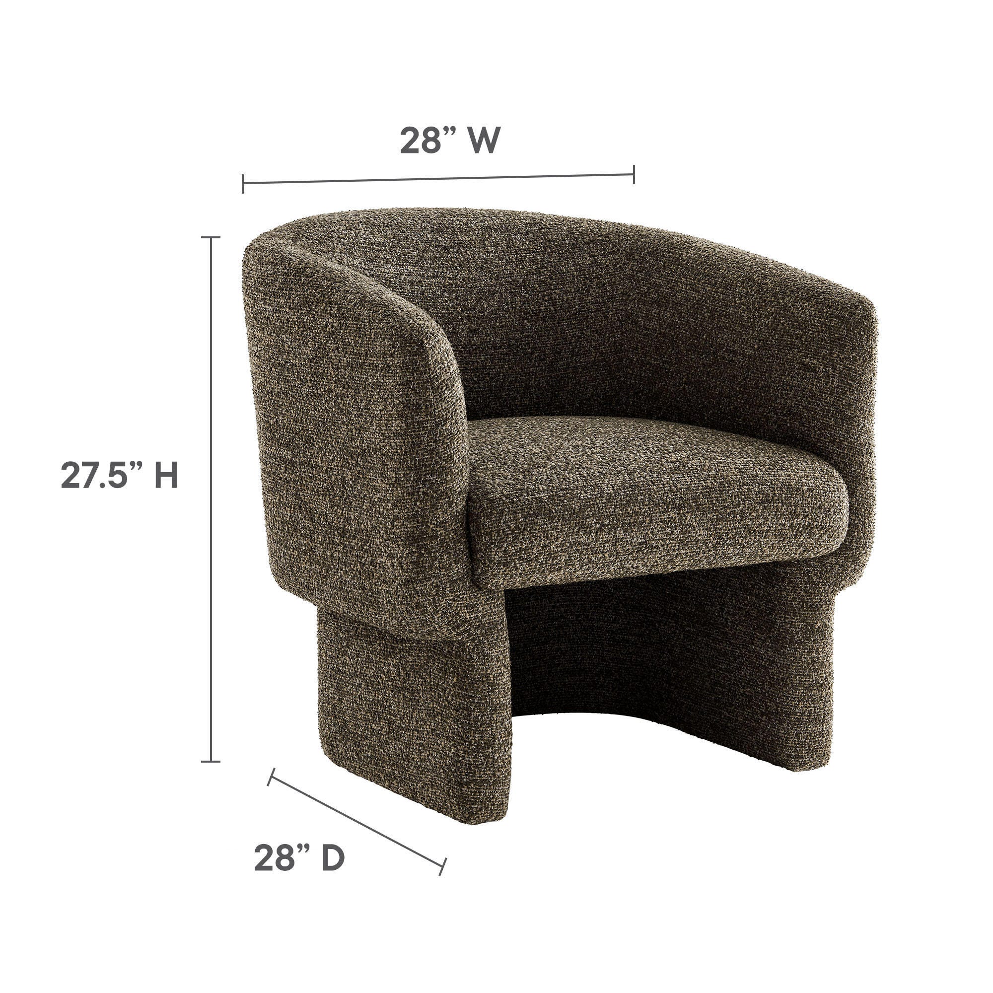 Modway Muse Accent Chair, Antique, large