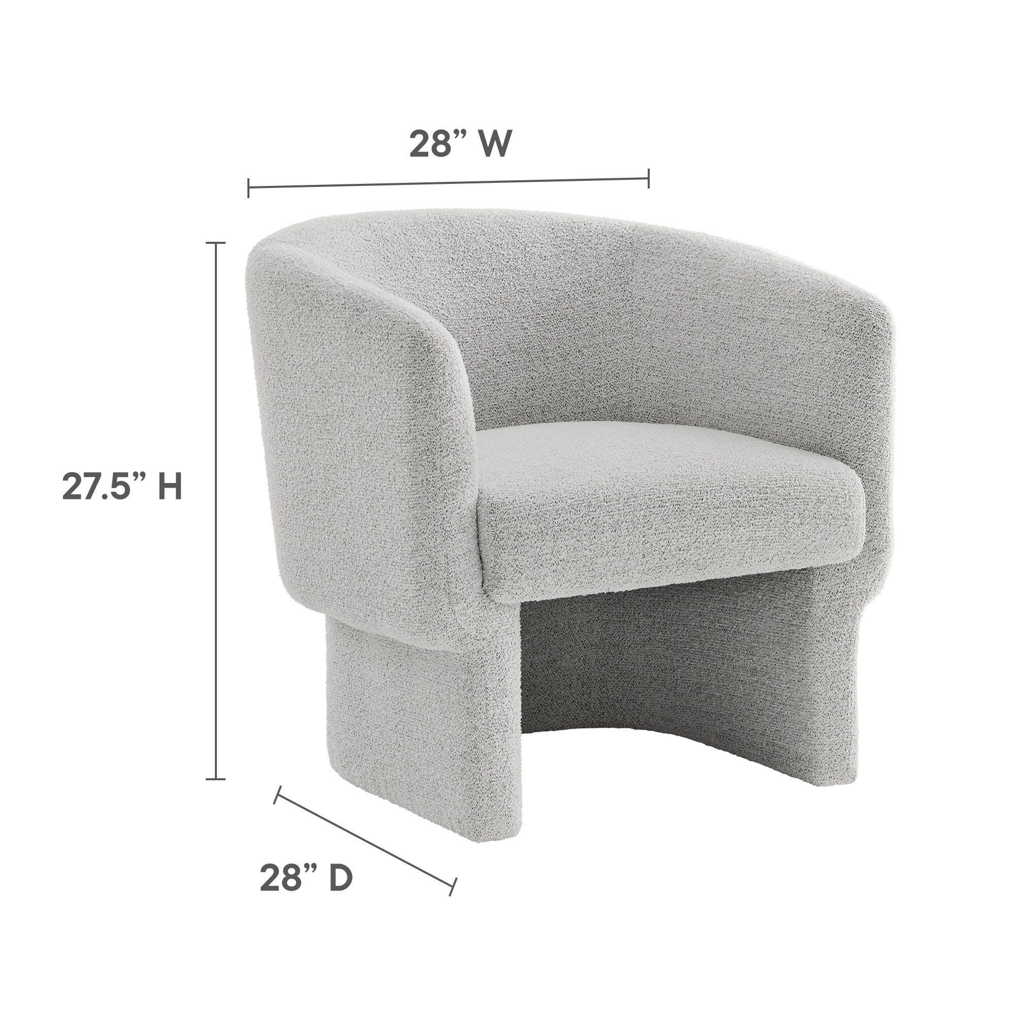 Modway Muse Accent Chair, Newsprint, large