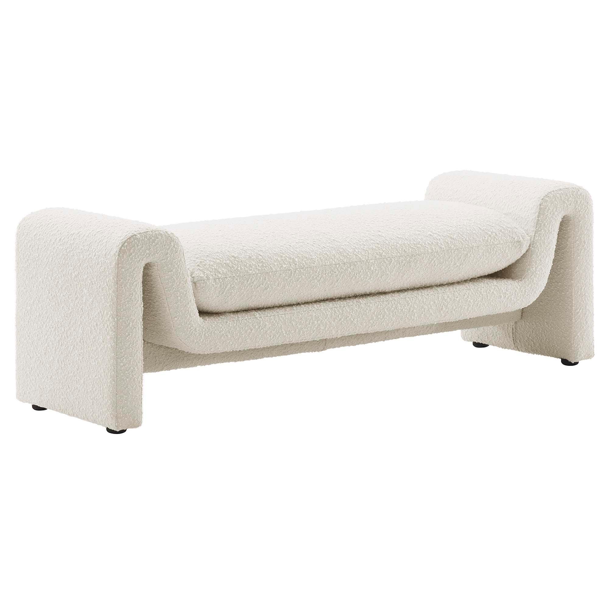 Modway Waverly Bench, White, large