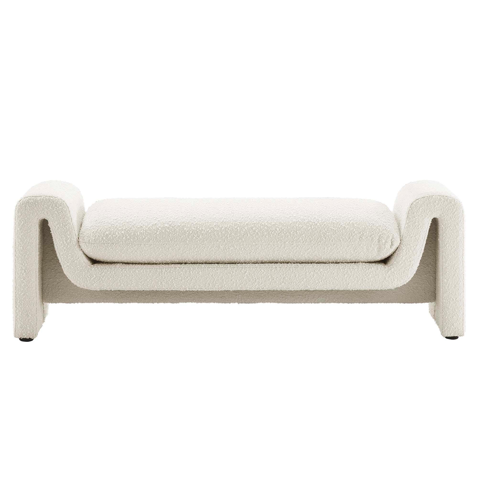 Modway Waverly Bench, White, large