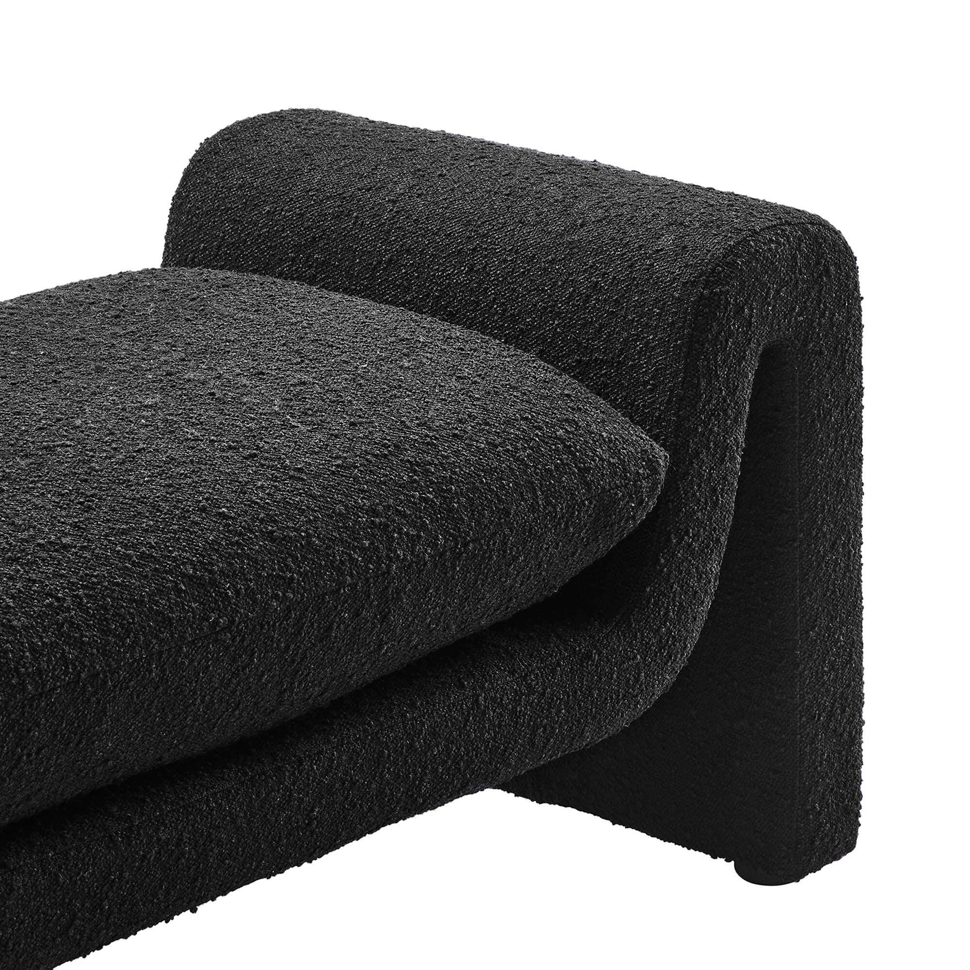 Modway Waverly Bench, Black, large