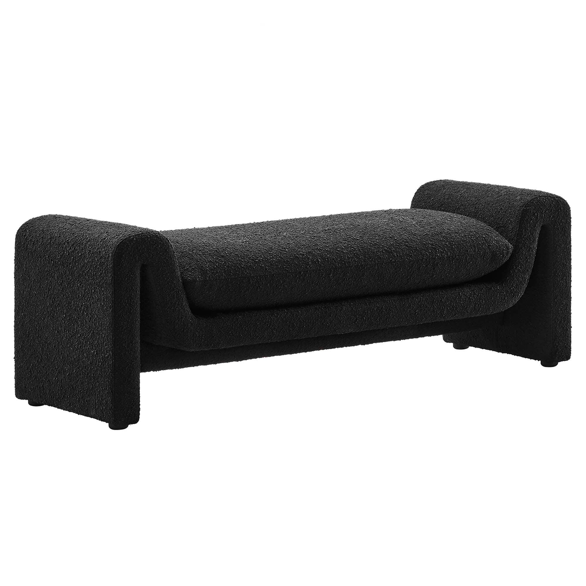 Modway Waverly Bench, Black, large