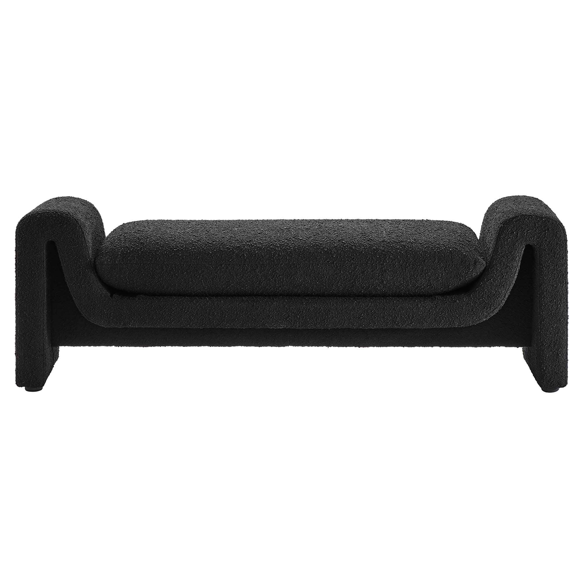 Modway Waverly Bench, Black, large