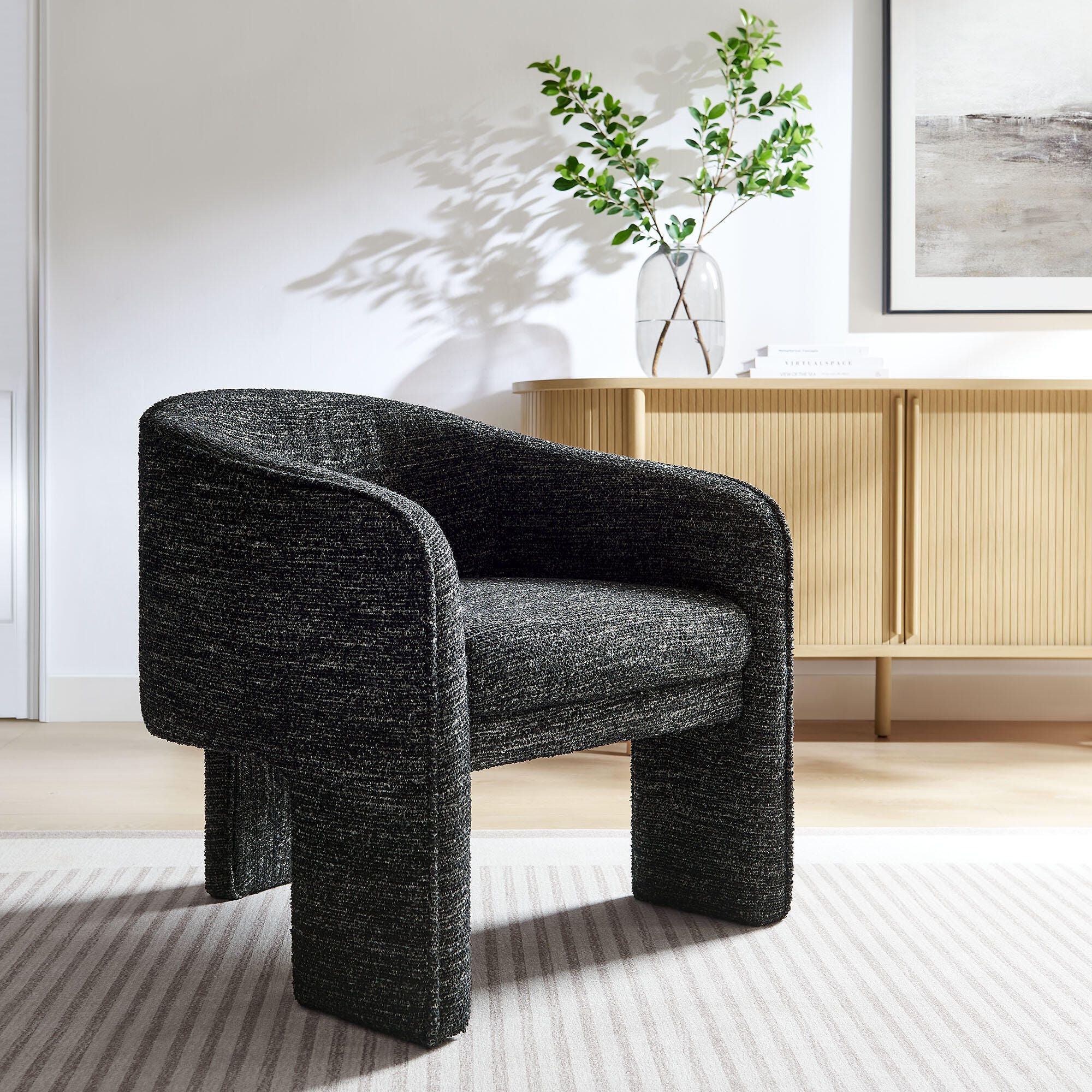 Modway Greer Accent Chair, Charcoal, rollover