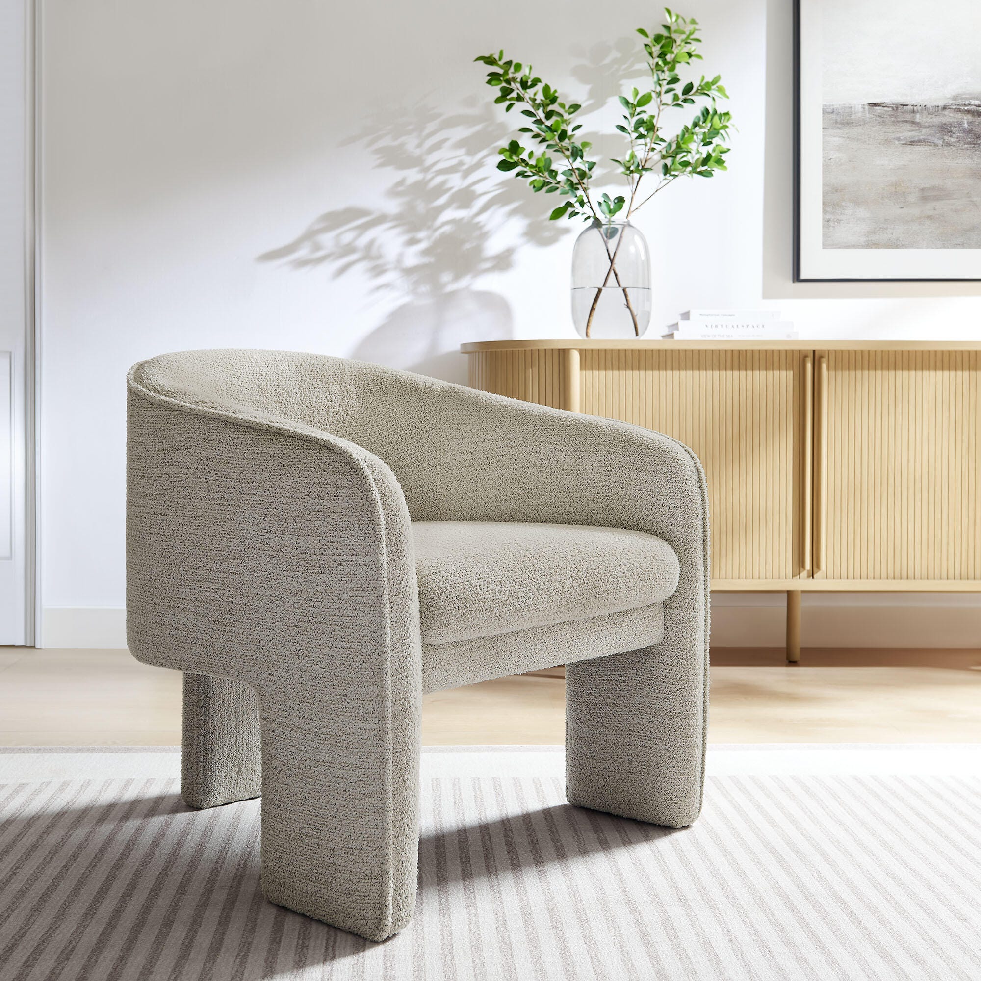 Modway Greer Accent Chair, Parchment, rollover