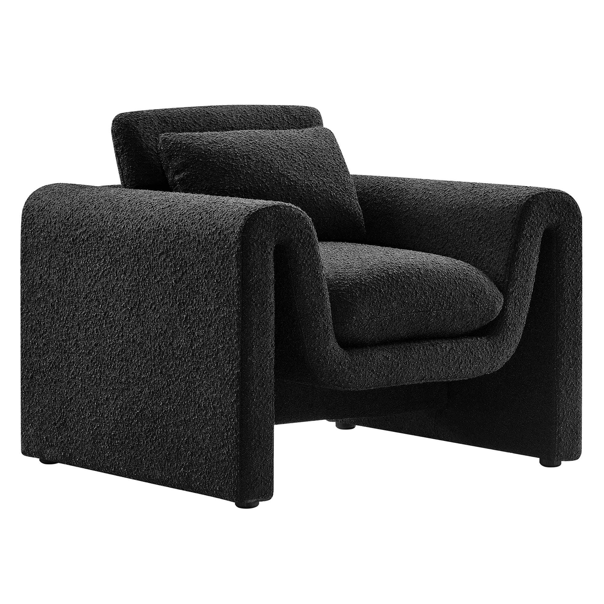Modway Waverly Accent Chair, Black, large