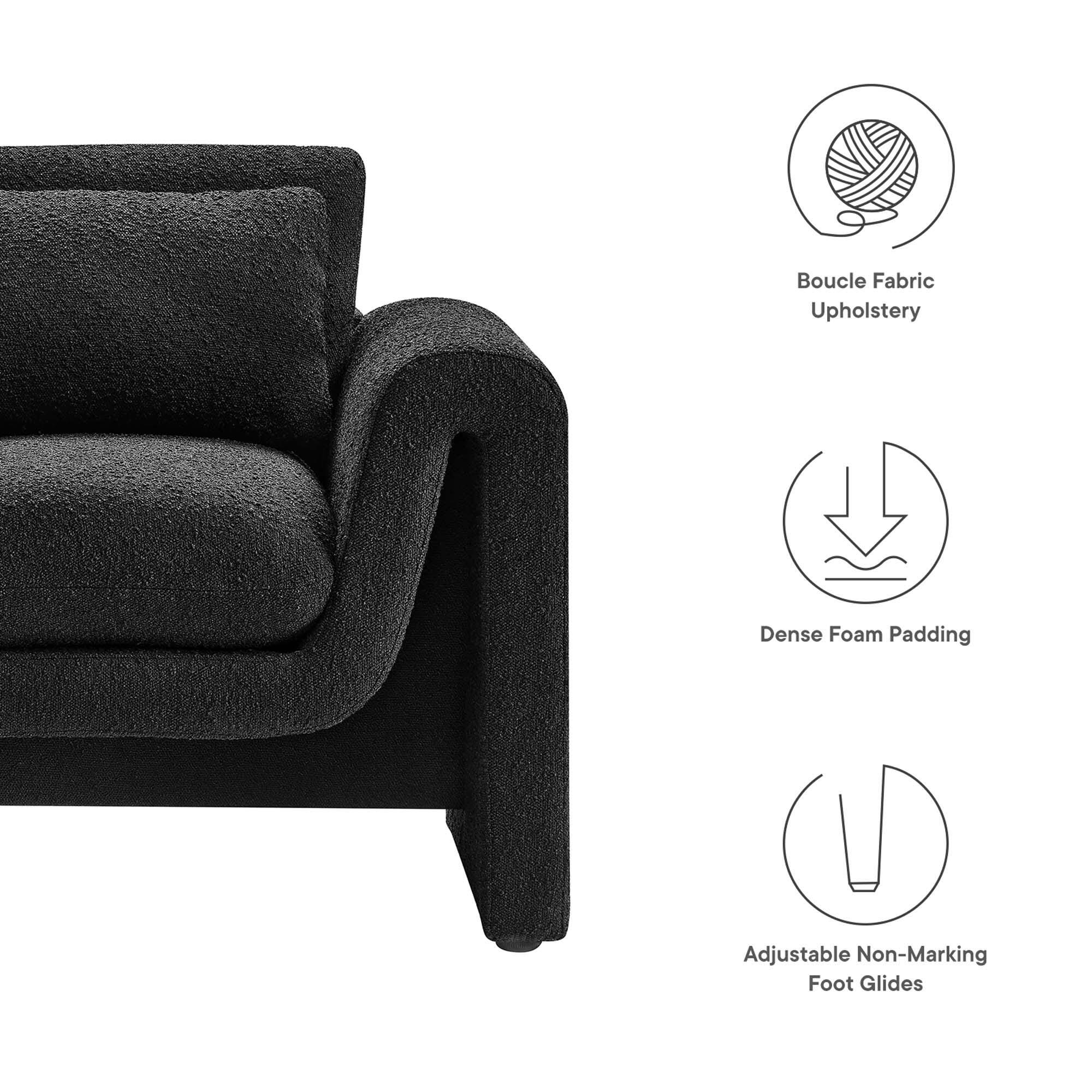 Modway Waverly Accent Chair, Black, large