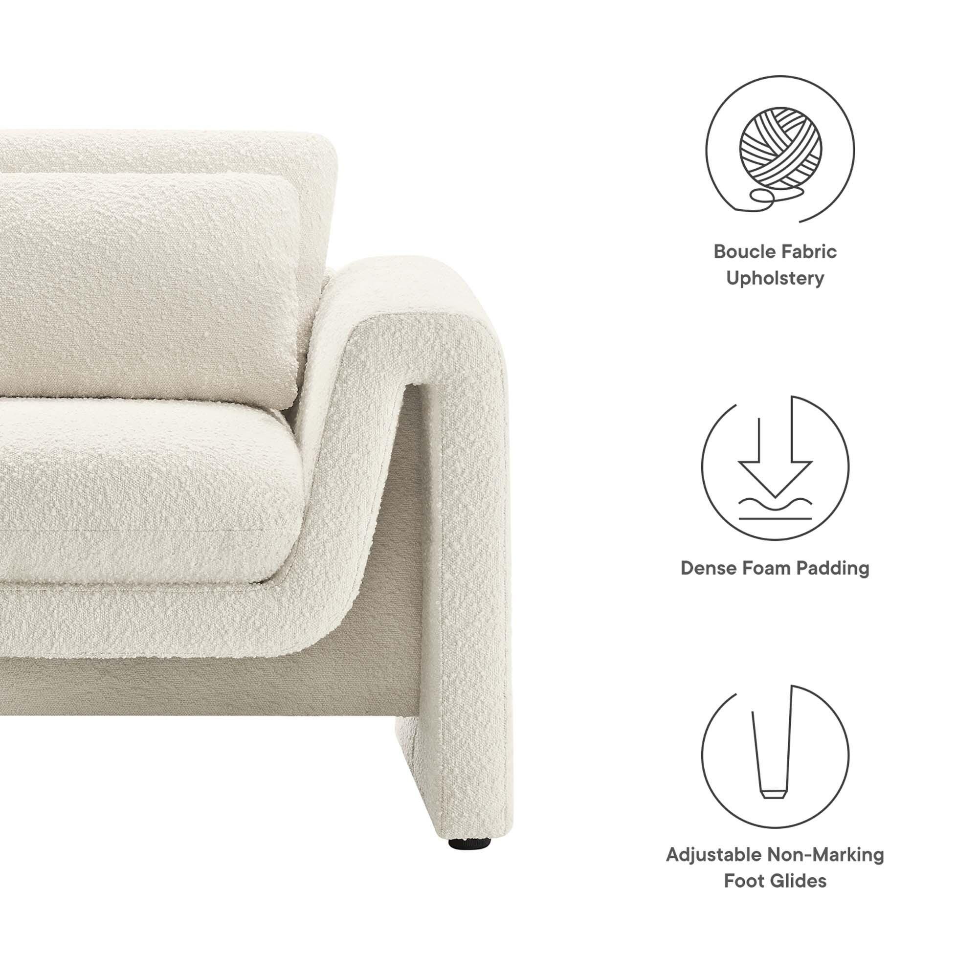 Modway Waverly Accent Chair, White, large