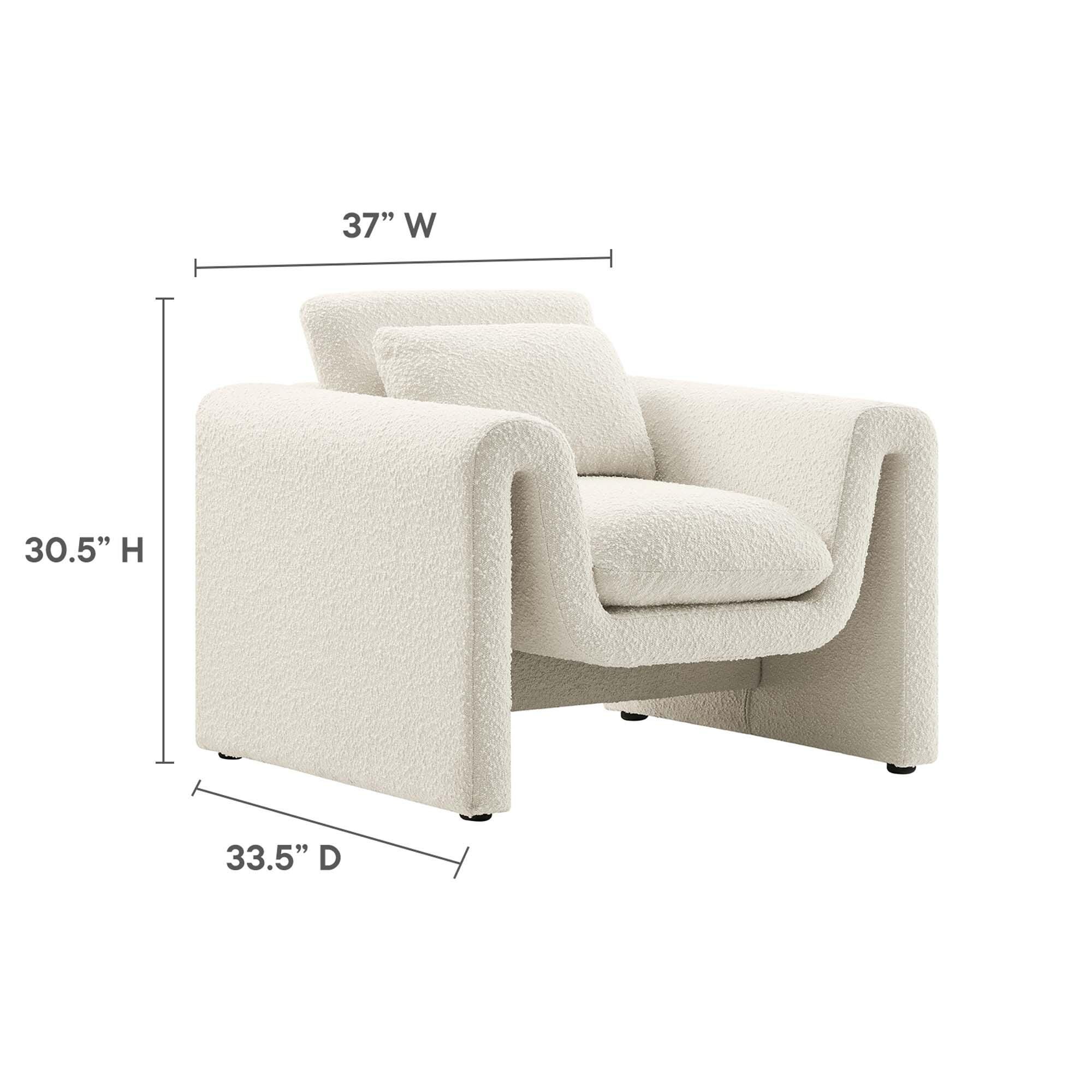 Modway Waverly Accent Chair, White, large