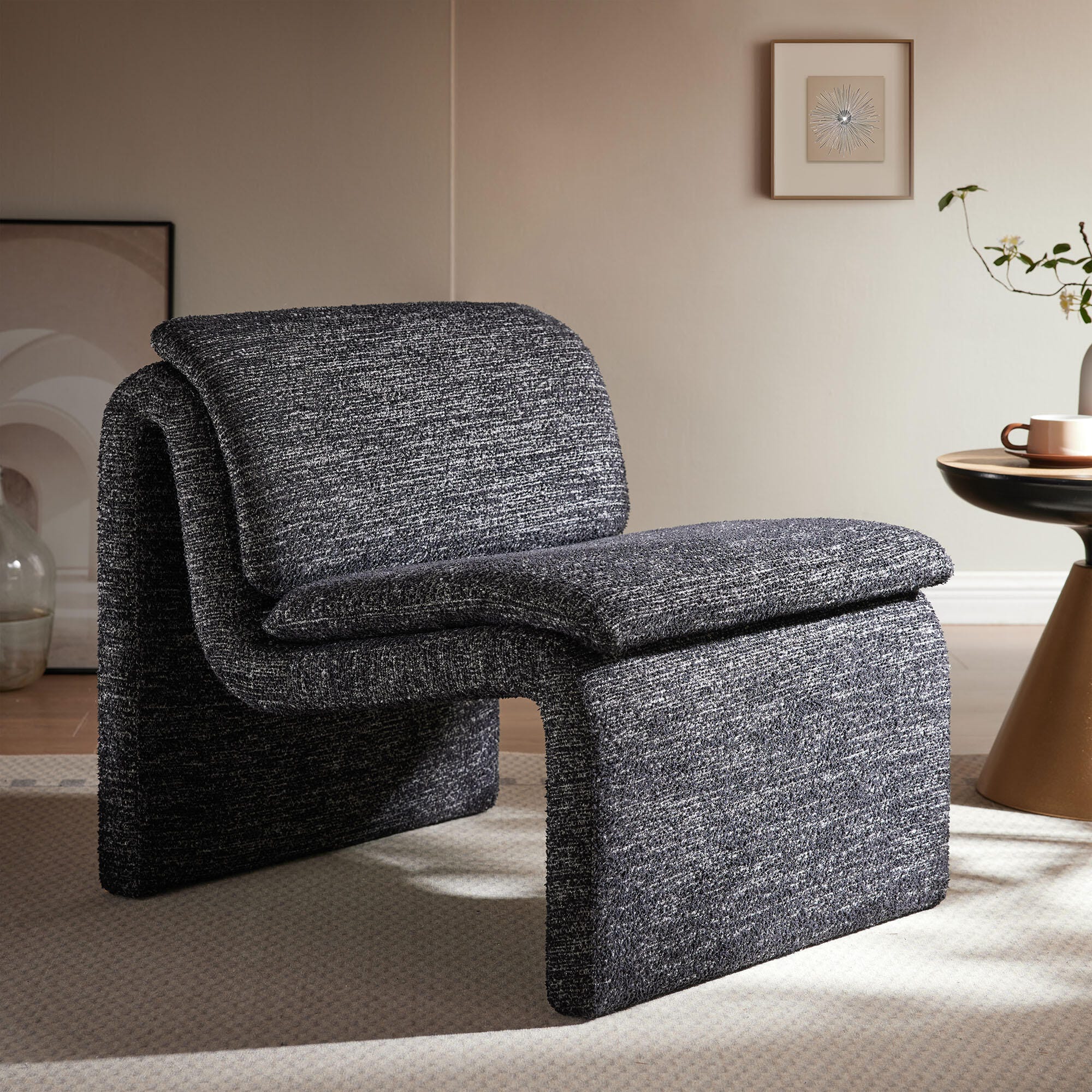 Modway Lume Accent Chair, Charcoal, rollover